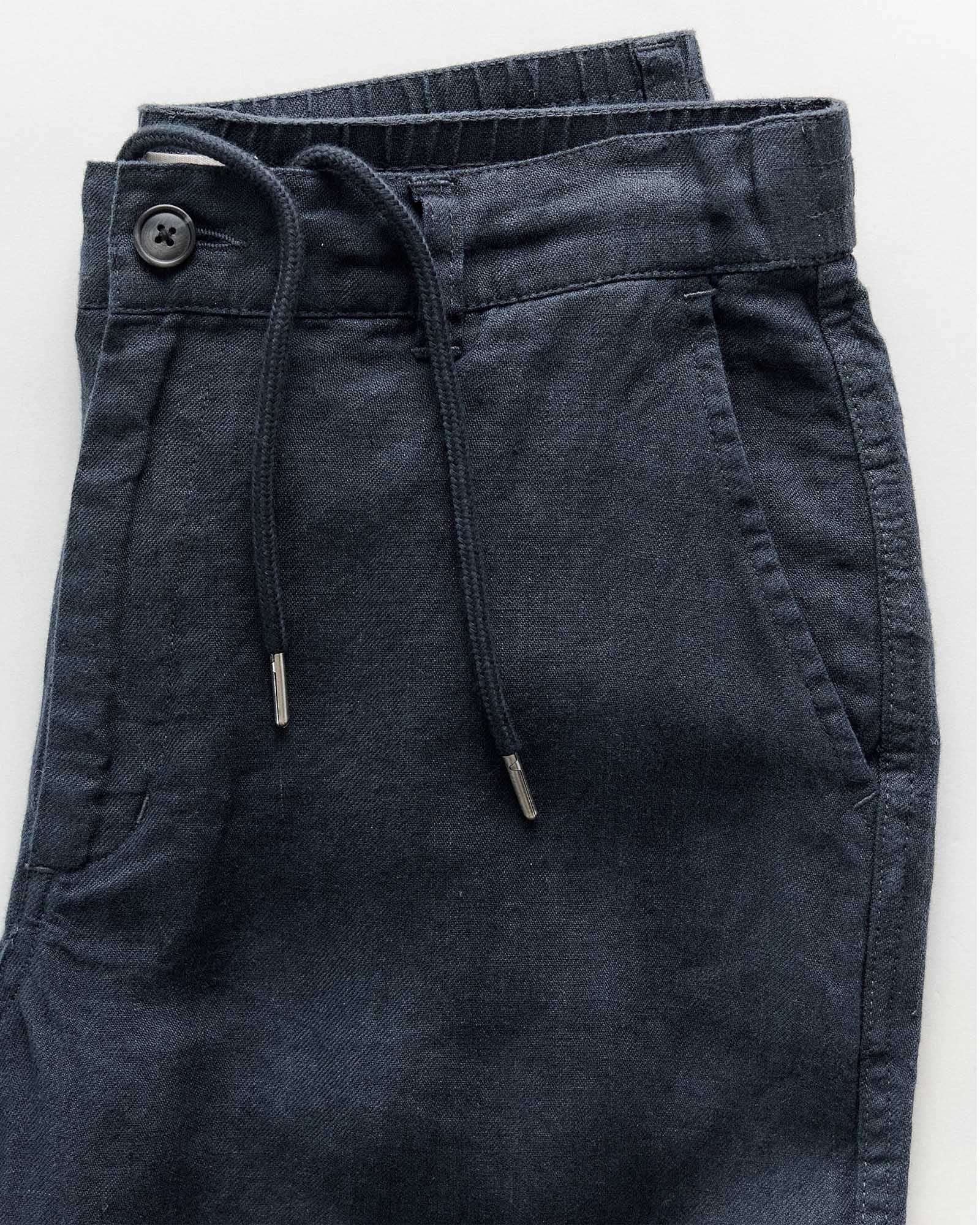 The Easy Pant in Navy Linen - Image 5