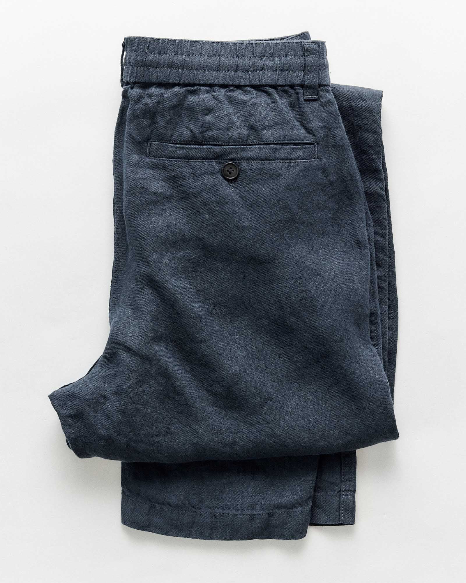 The Easy Pant in Navy Linen - Image 8