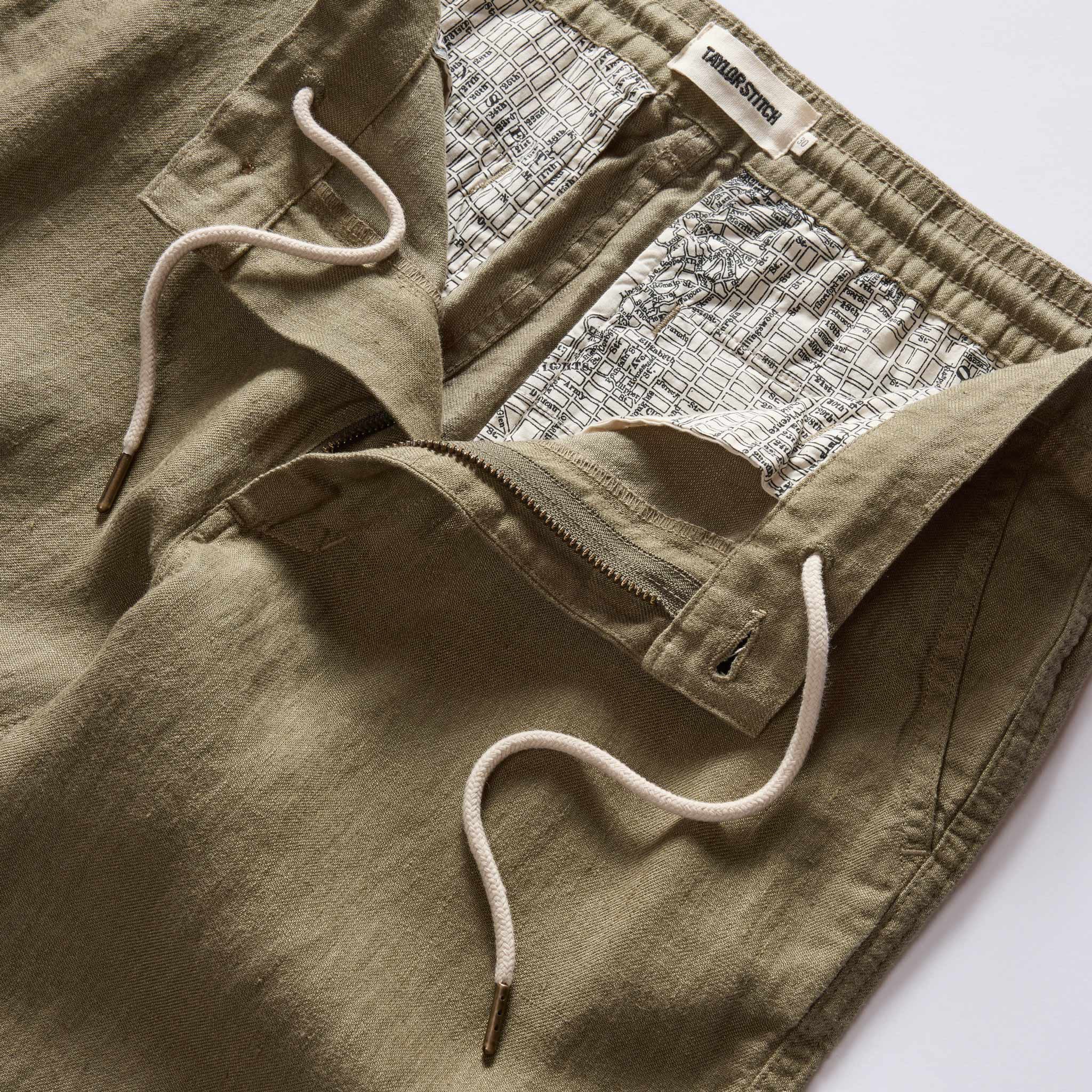 The Easy Pant in Olive Linen - Image 8