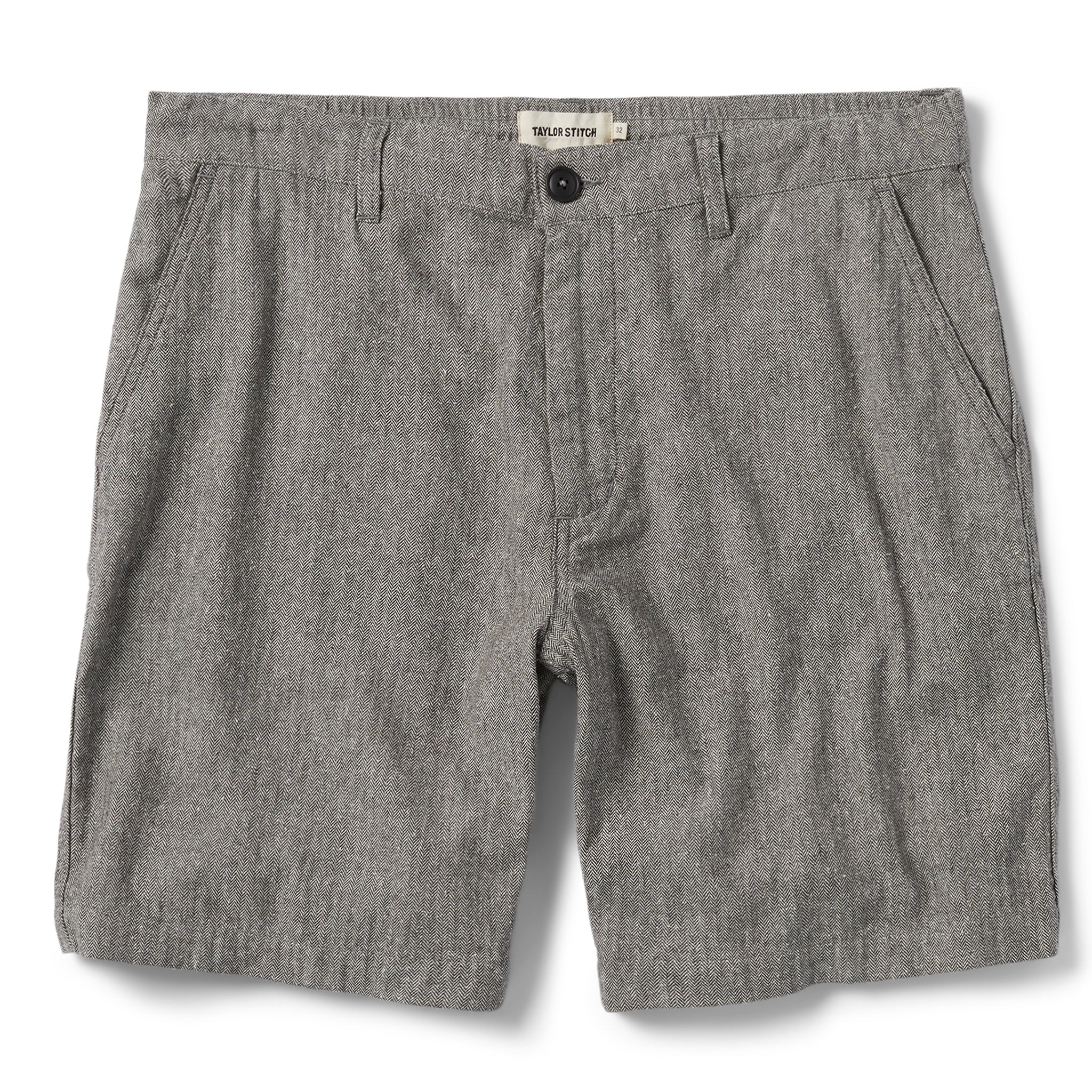 The Easy Short in Charcoal Herringbone