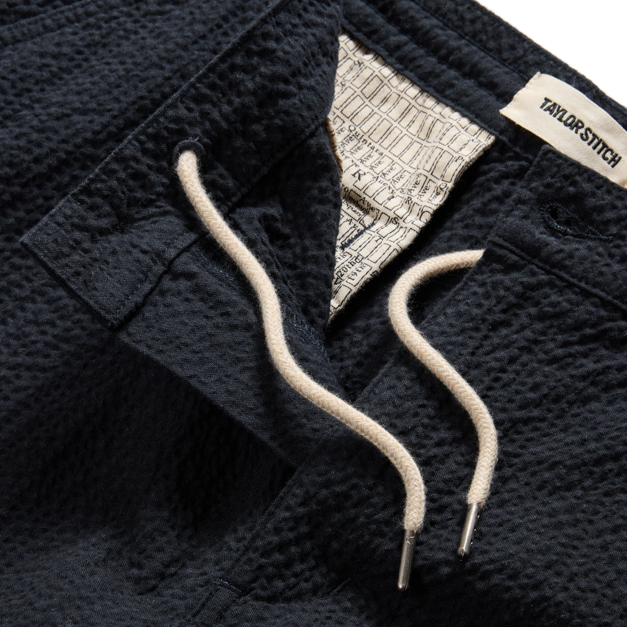 The Easy Short in Heather Navy Seersucker - Image 6