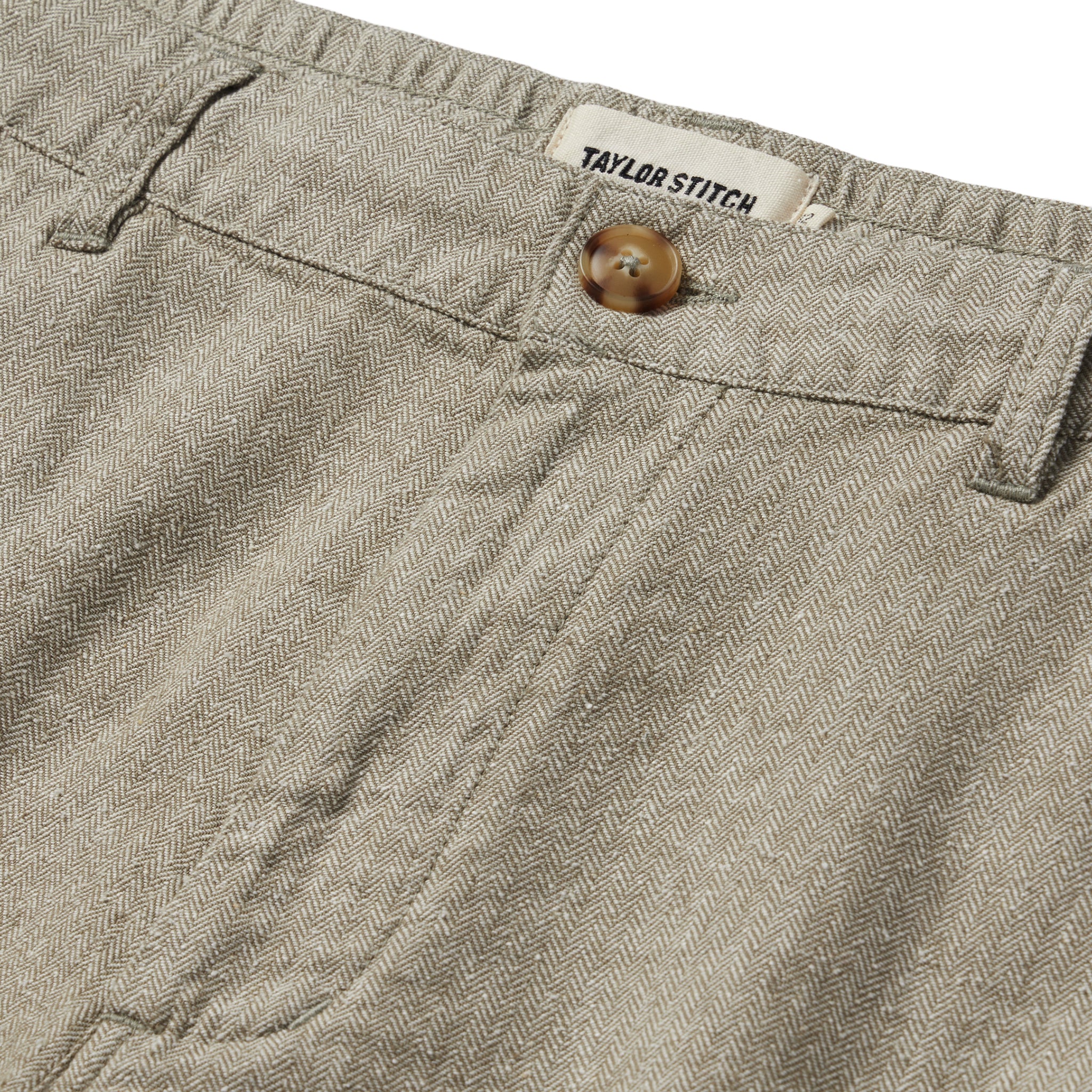 The Easy Short in Olive Herringbone - Image 7