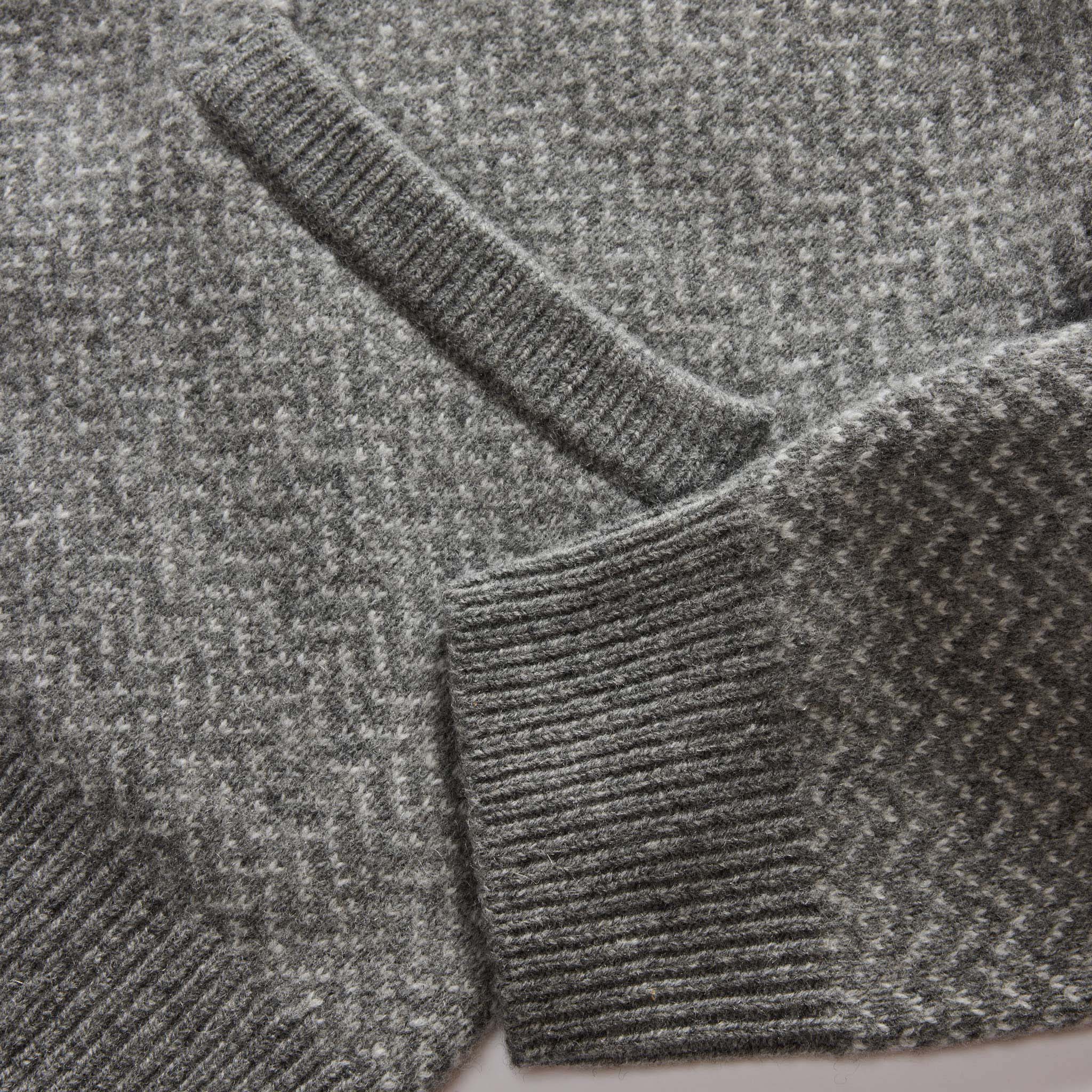 The Eddy Cardigan in Ash Herringbone Merino - Image 6