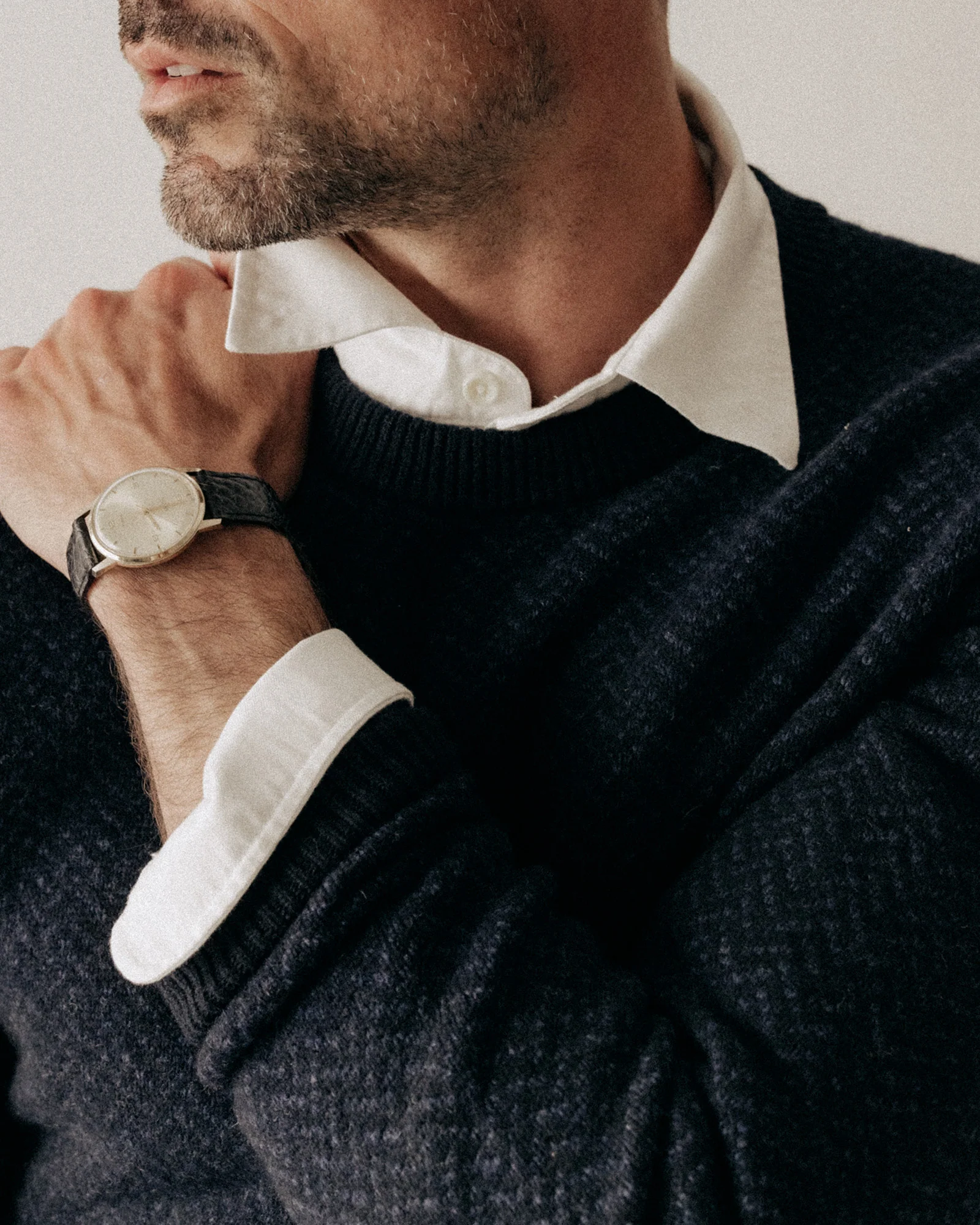 The Eddy Crew in Heather Marine Herringbone - Image 4