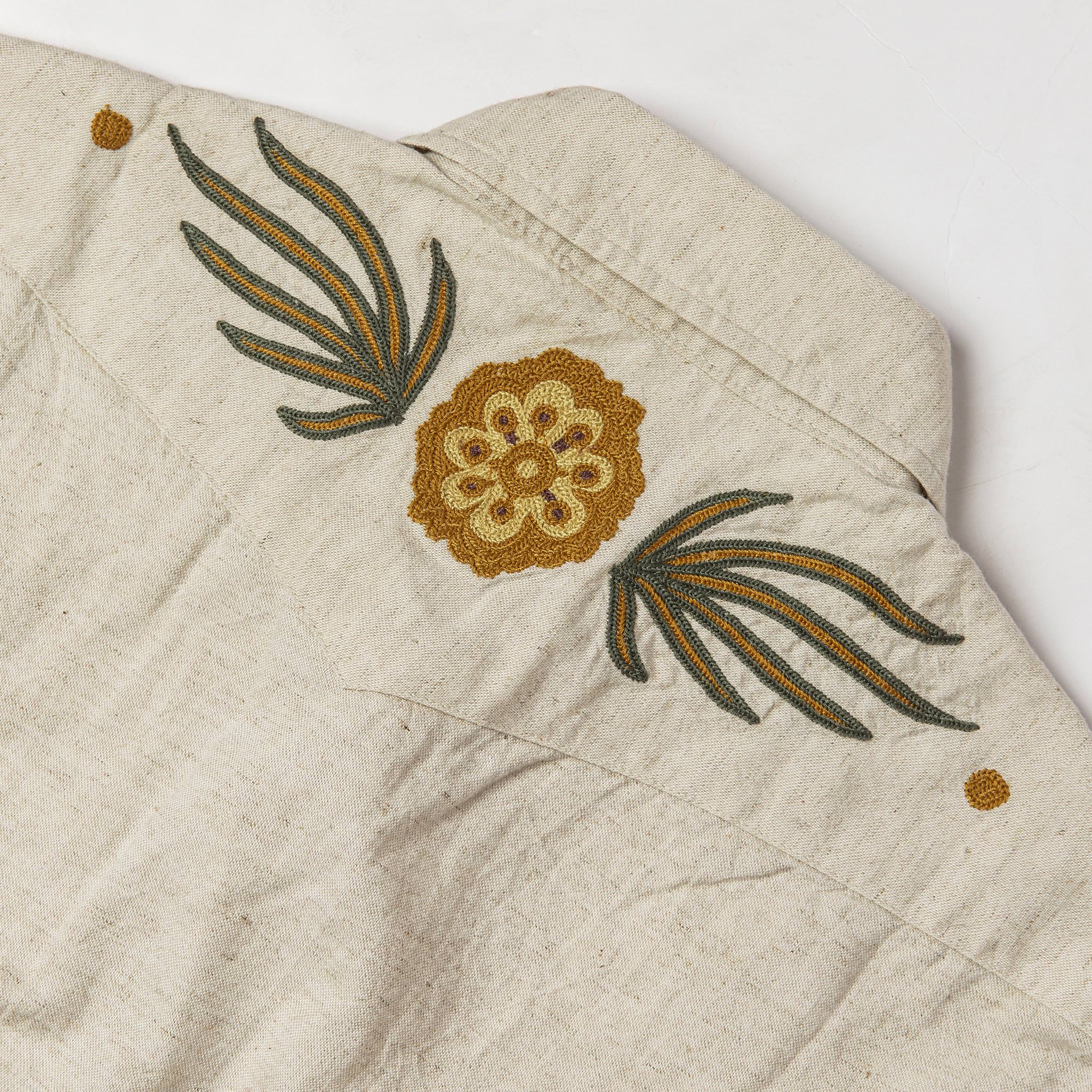 The Embroidered Short Sleeve Western in Natural - Image 9
