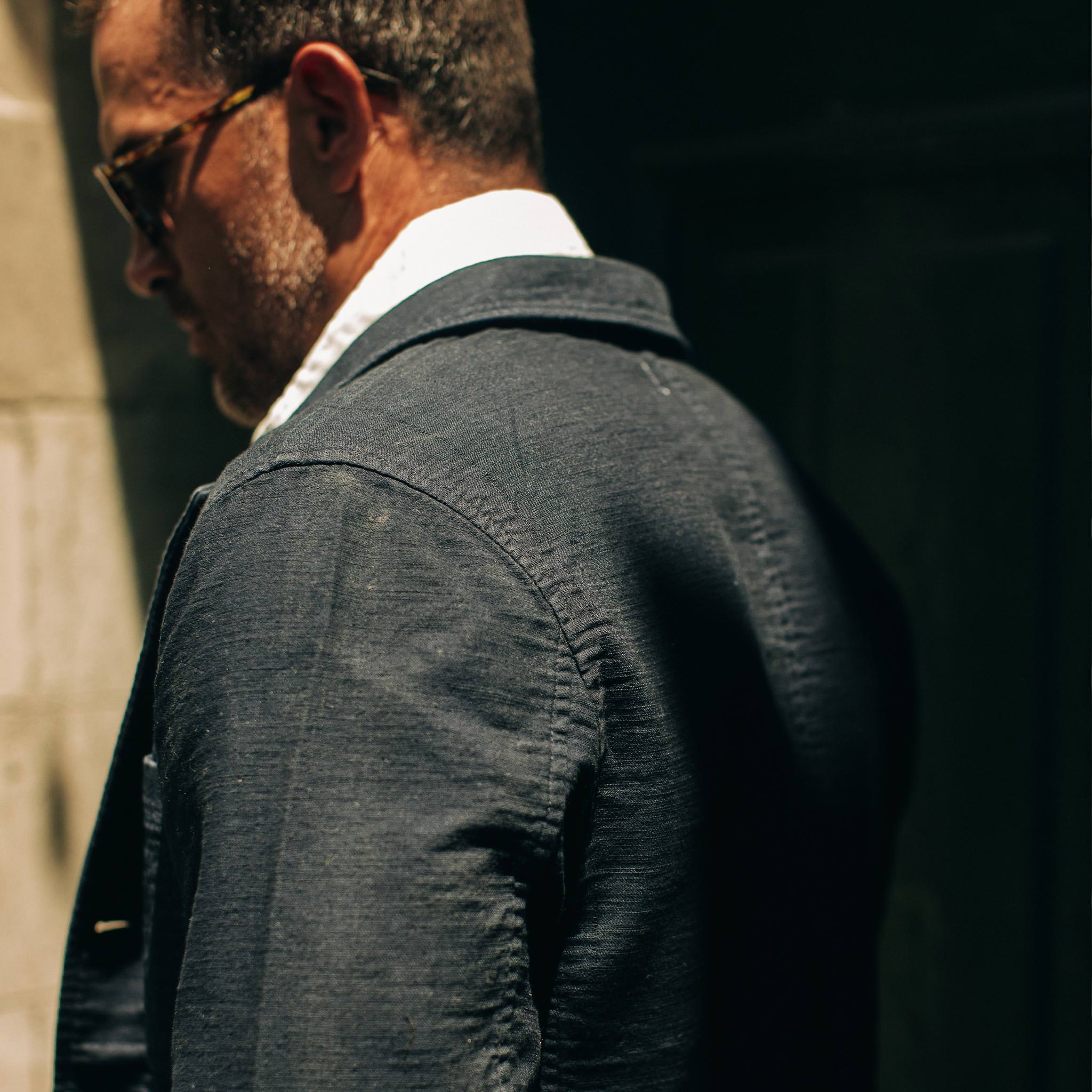 The Emerson Jacket in Navy Double Cloth - Image 5