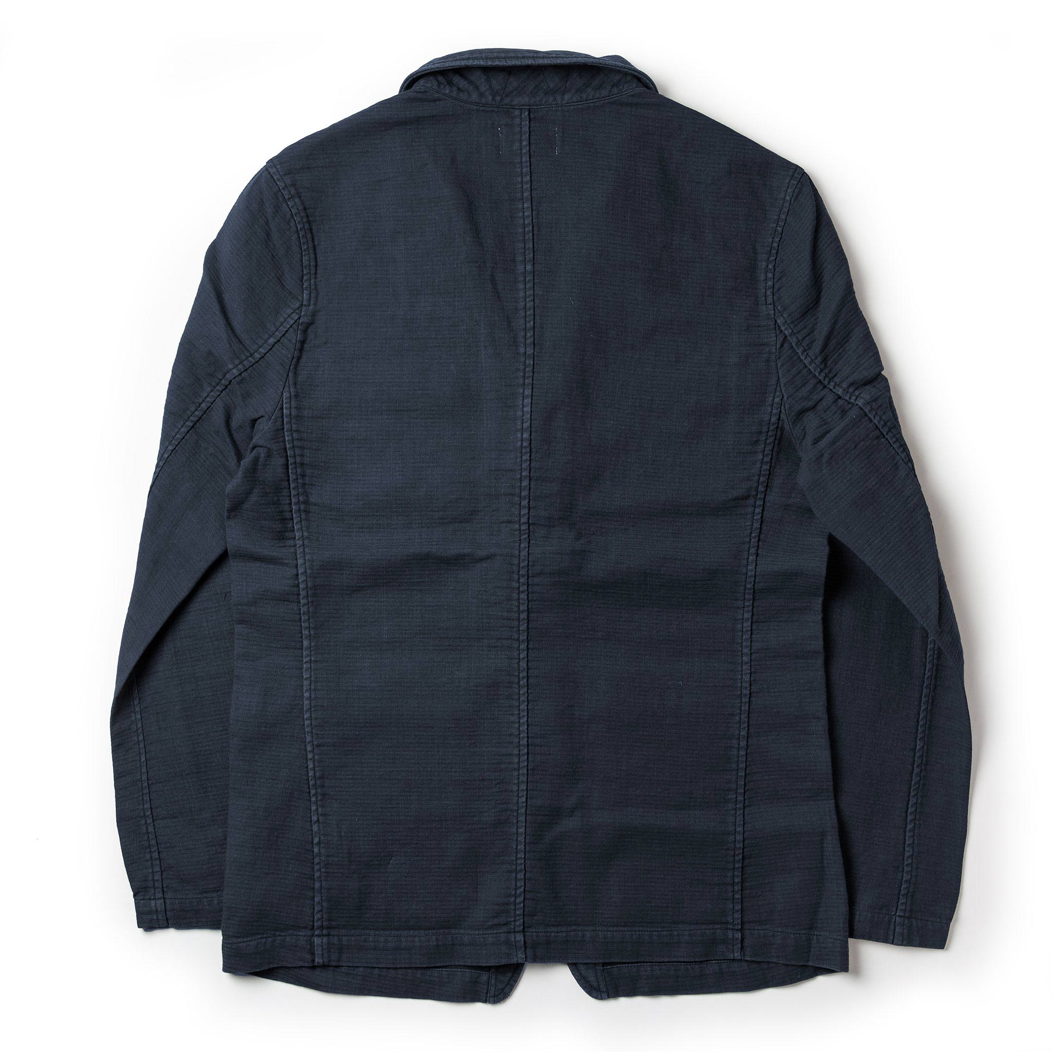 The Emerson Jacket in Navy Double Cloth - Image 9