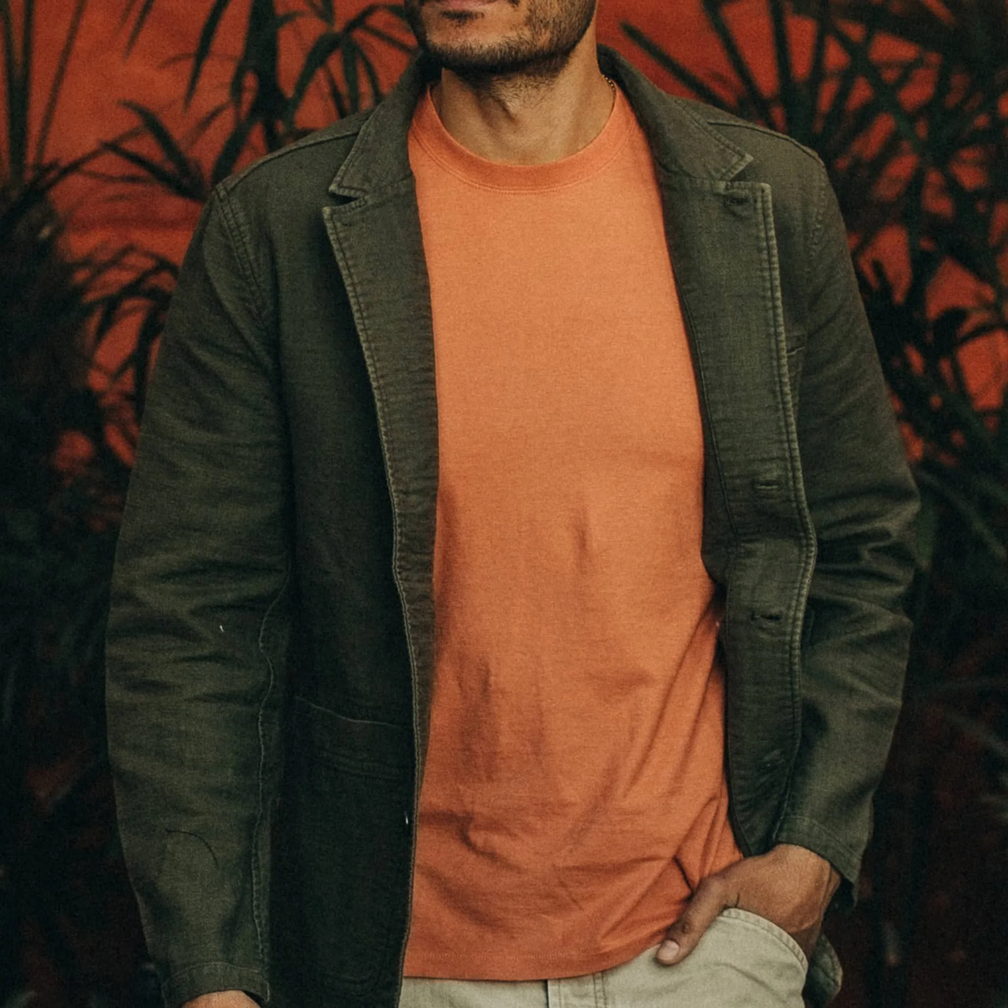 The Emerson Jacket in Olive Double Cloth - Image 3