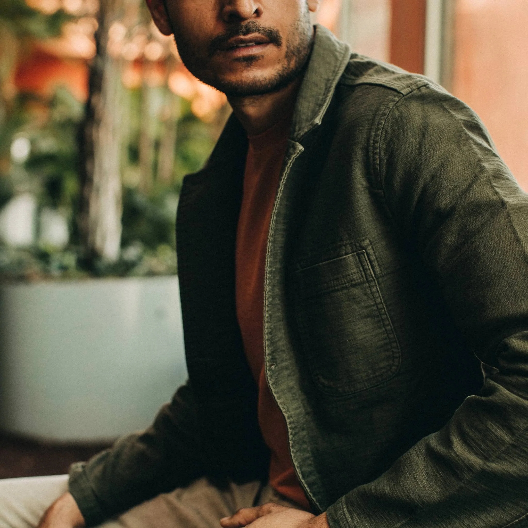 The Emerson Jacket in Olive Double Cloth - Image 4