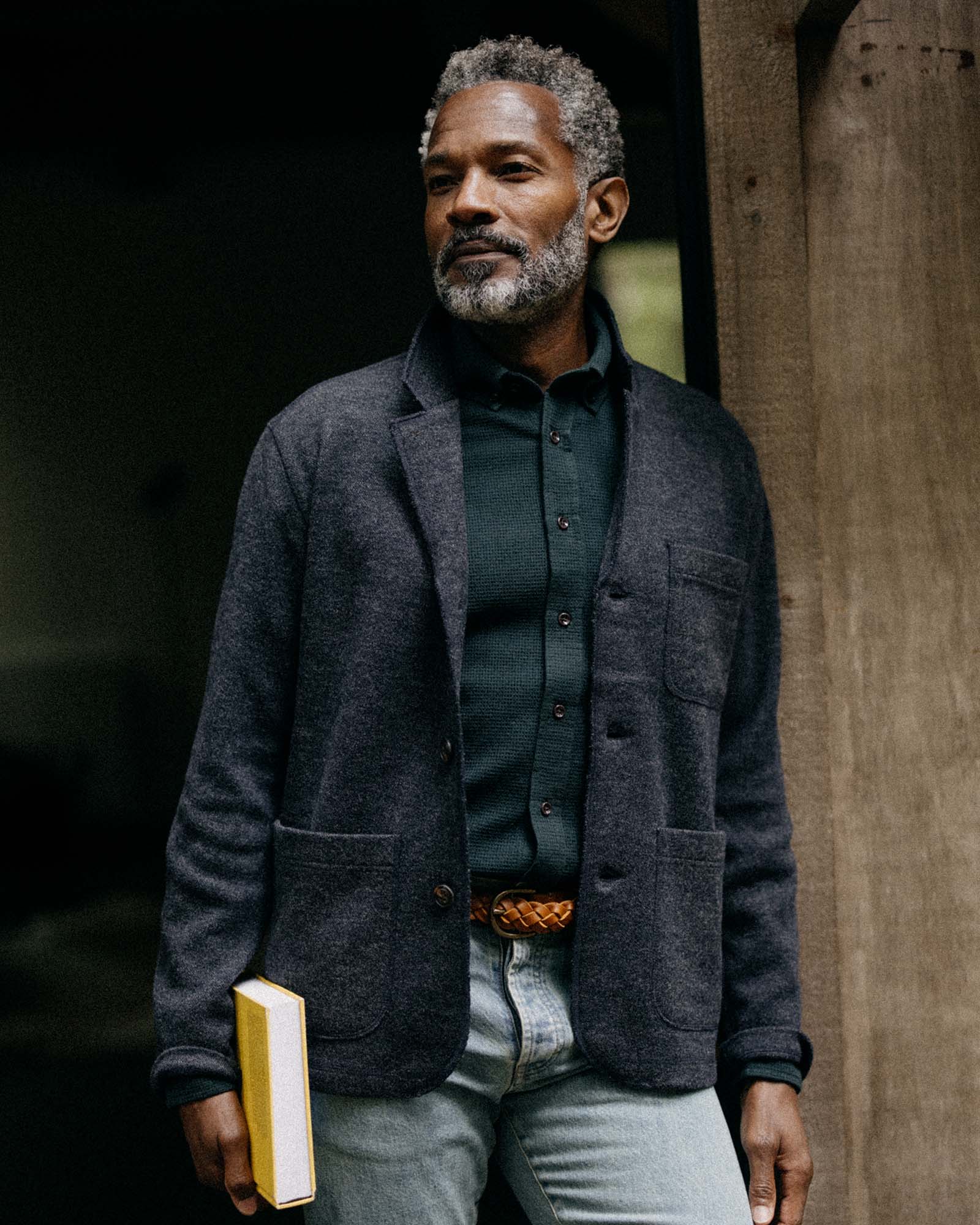 The Evans Blazer in Navy Birdseye Wool - Image 2