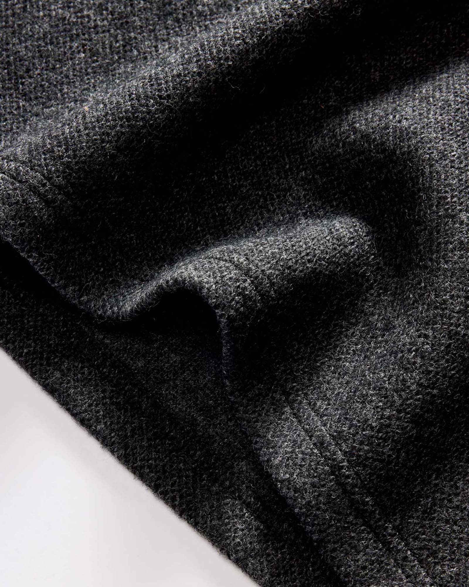 The Evans Crew in Charcoal Birdseye Wool - Image 6