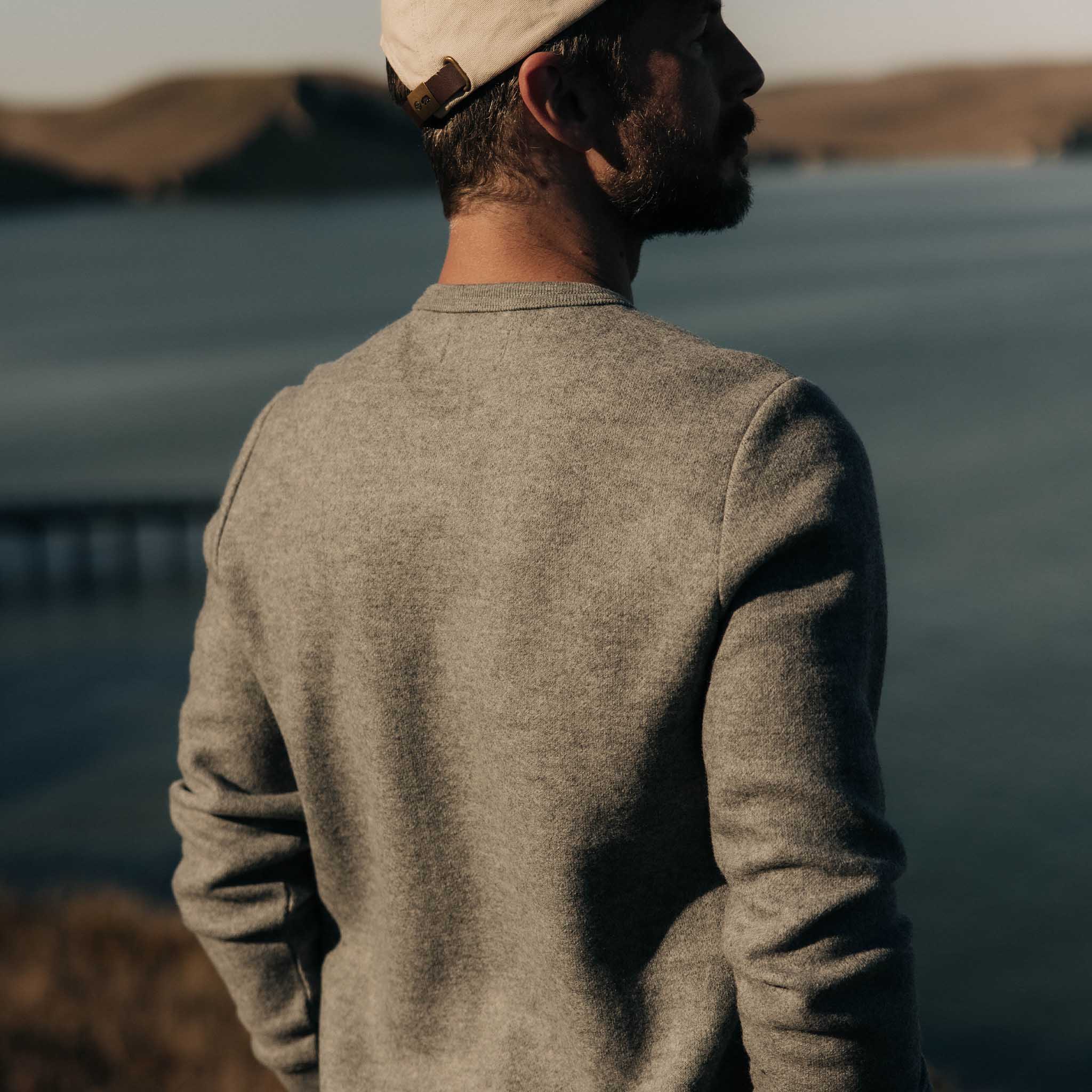 The Evans Crew in Dark Ash Birdseye Wool - Image 4