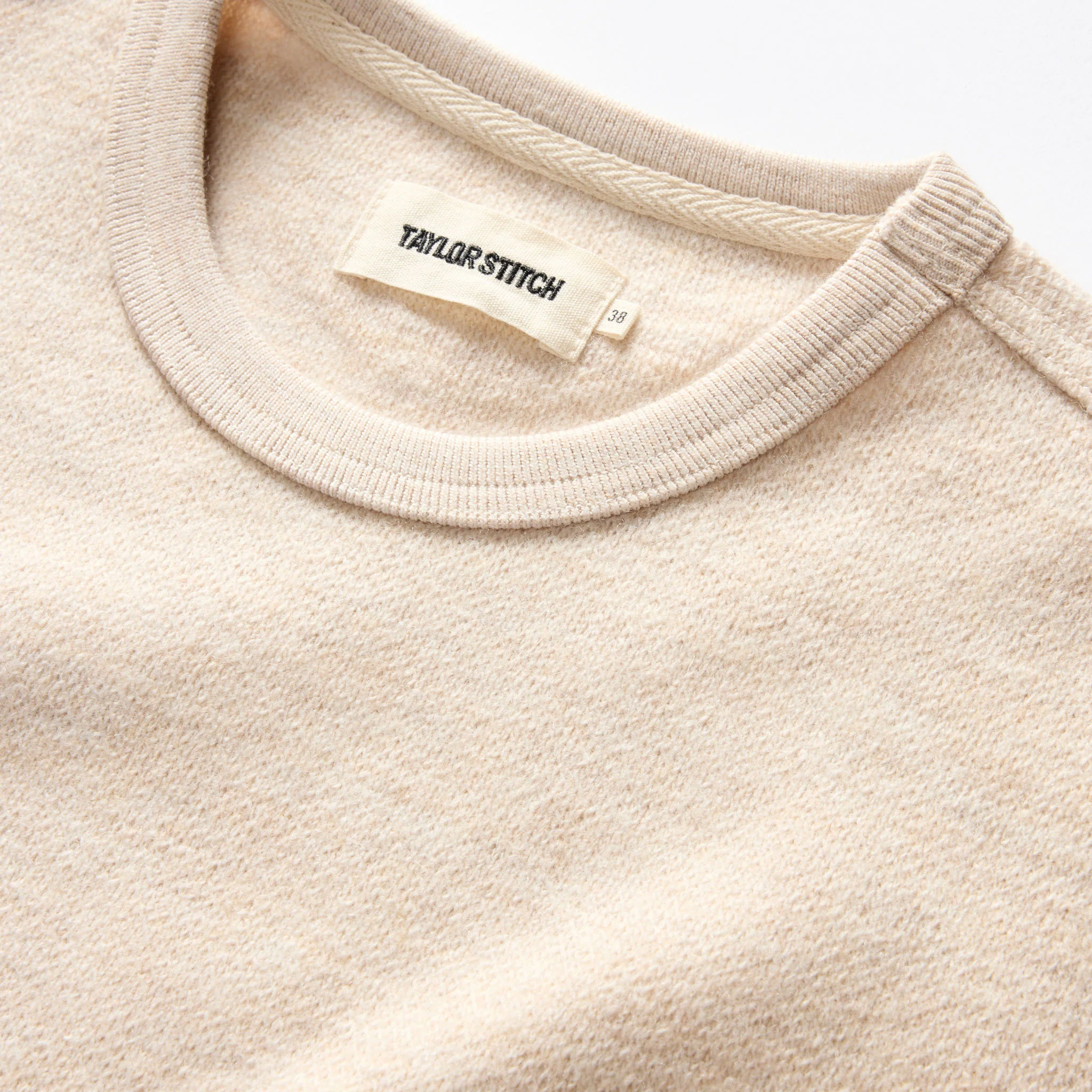 The Evans Crew in Oat Birdseye Wool - Image 5