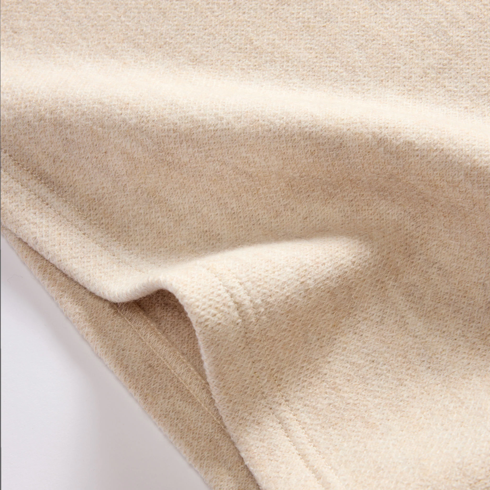 The Evans Crew in Oat Birdseye Wool - Image 6