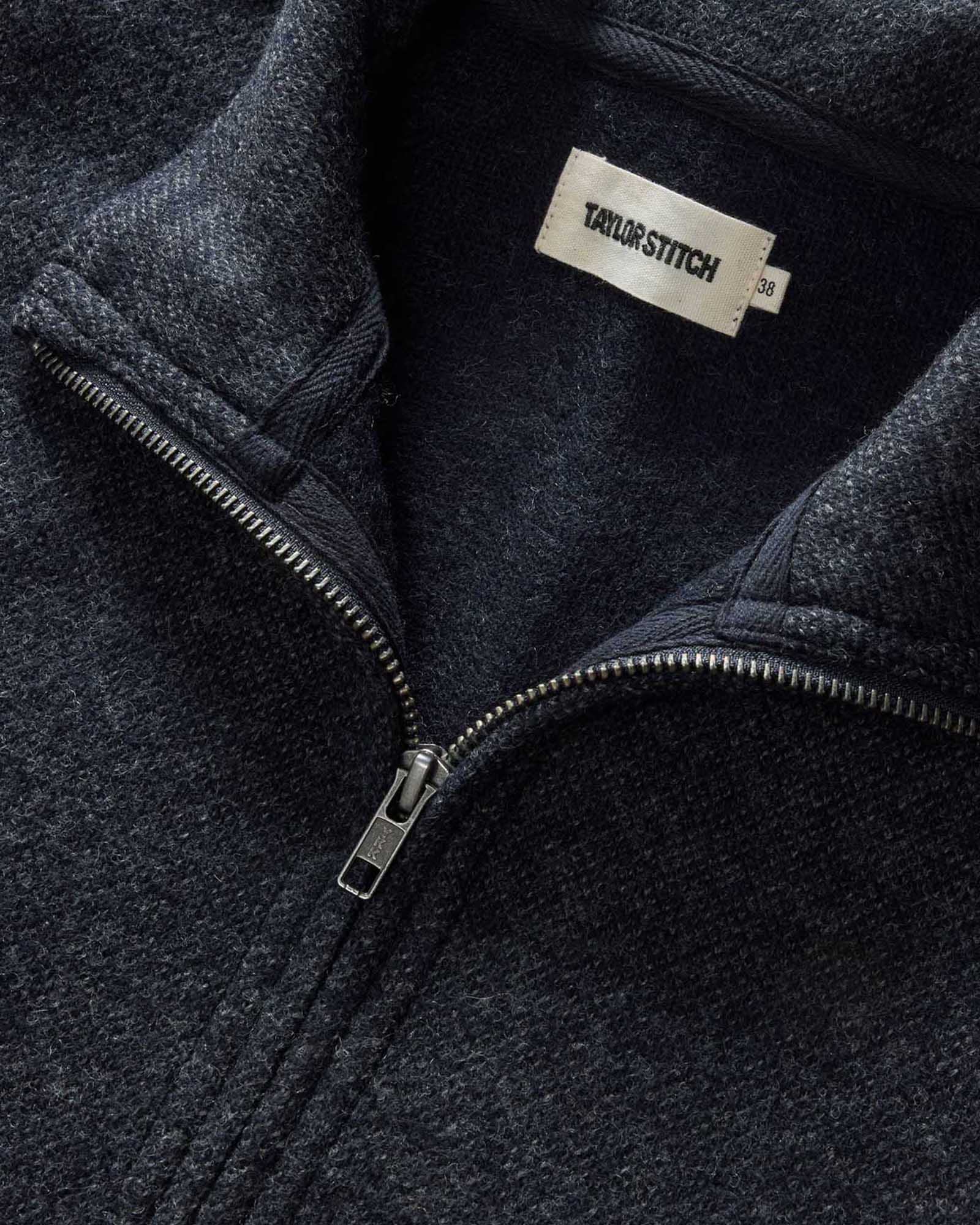 The Evans Jacket in Navy Birdseye Wool - Image 7