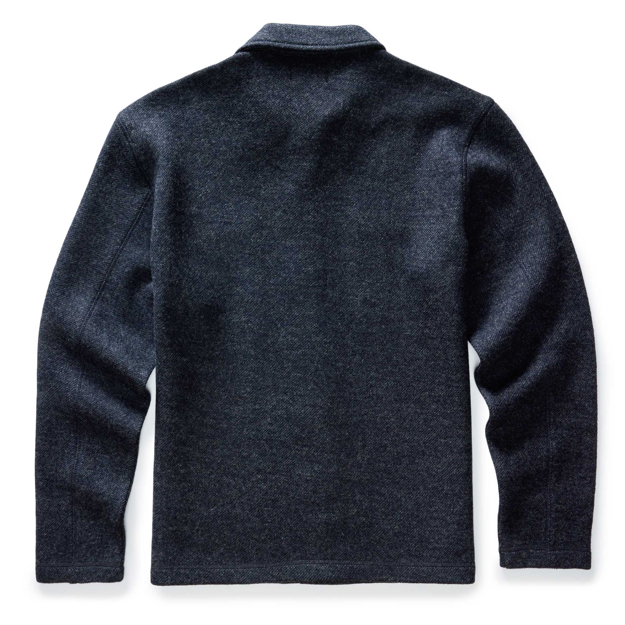 The Evans Overshirt in Navy Birdseye Wool - Image 6