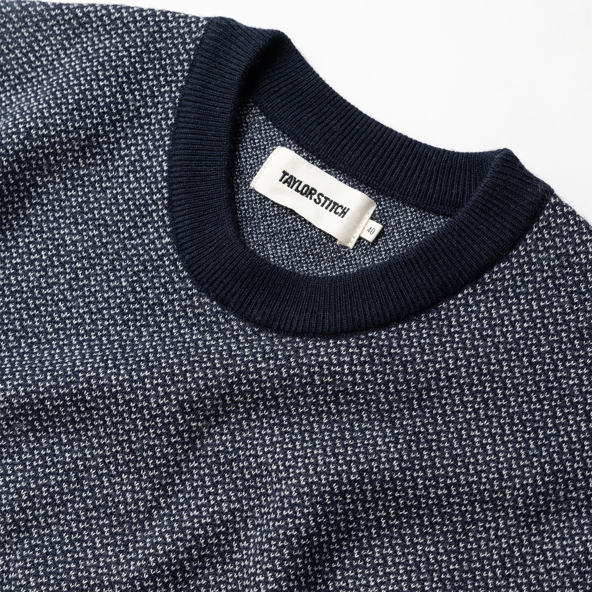 The Everett Sweater in Navy Birdseye - Image 5