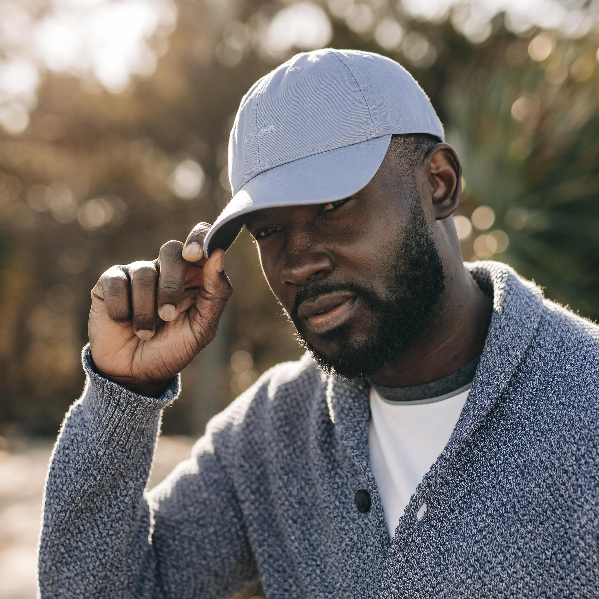 The Everyday Cap in Washed Blue Twill - Image 2