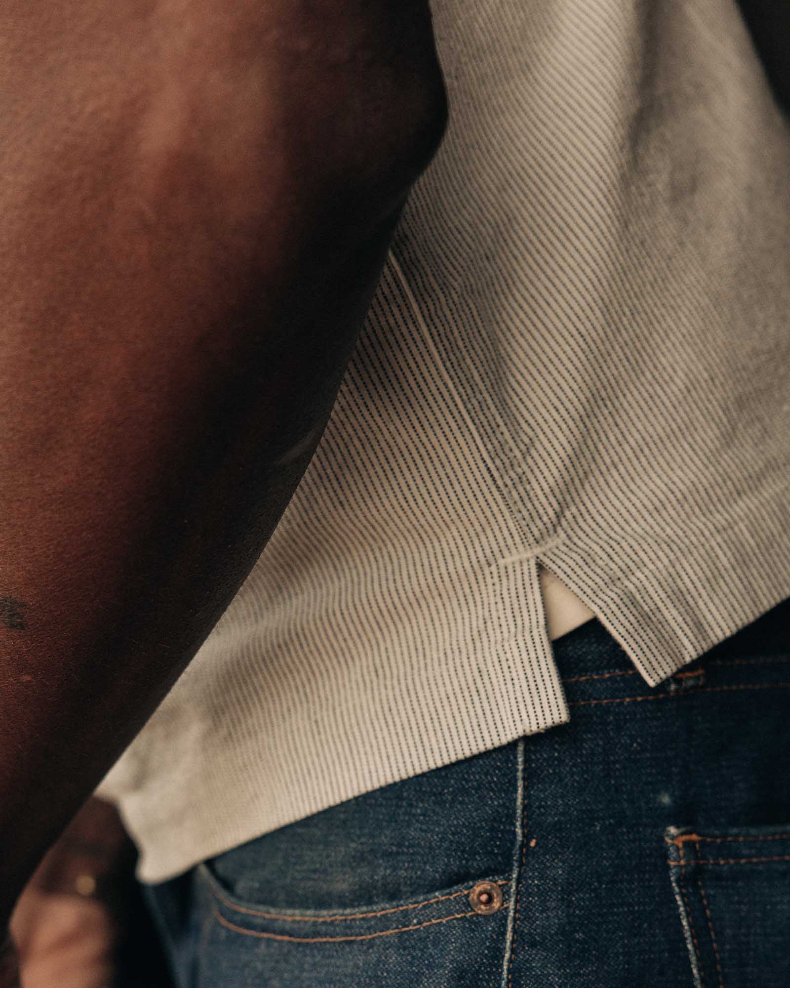 The Exhaust Shirt in Natural Stripe - Image 4