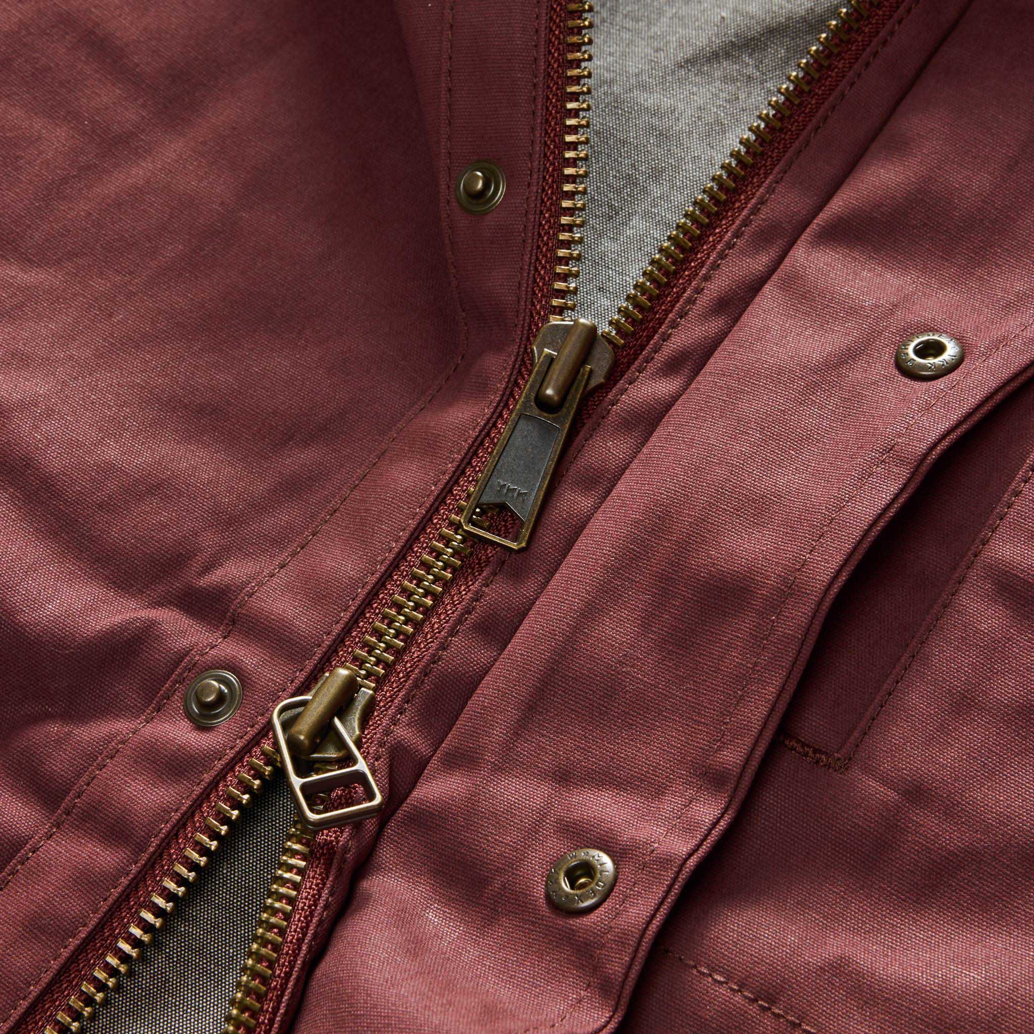 The Explorer Jacket in Red Wine Dry Wax - Image 10