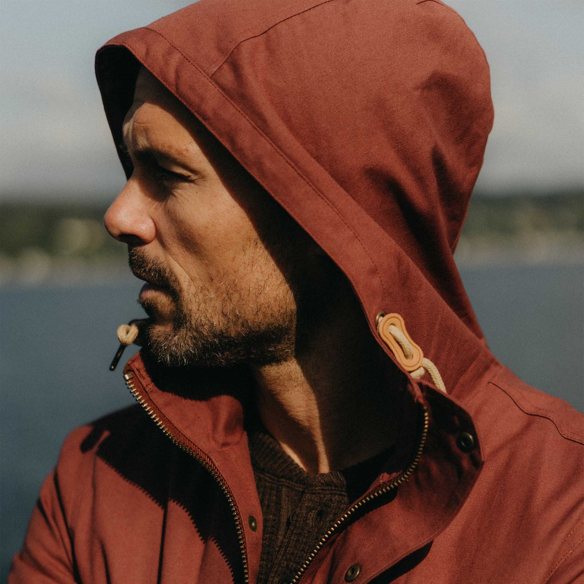 The Explorer Jacket in Red Wine Dry Wax - Image 6