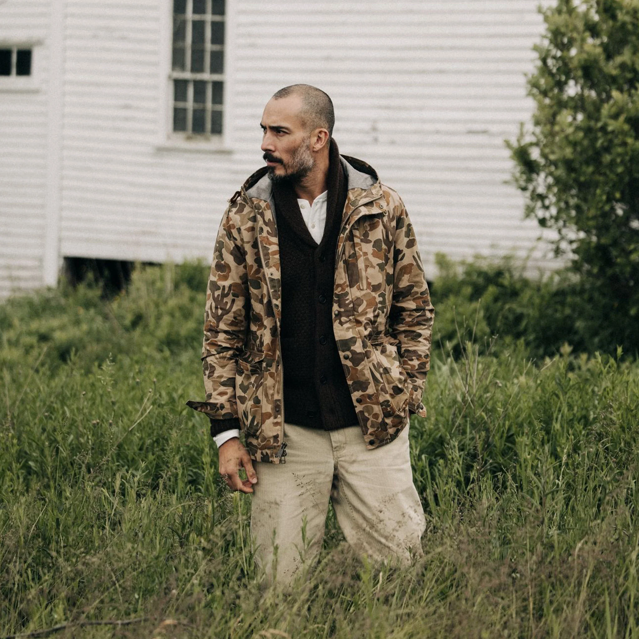 The Explorer Jacket in Vintage Arid Camo Dry Wax - Image 3