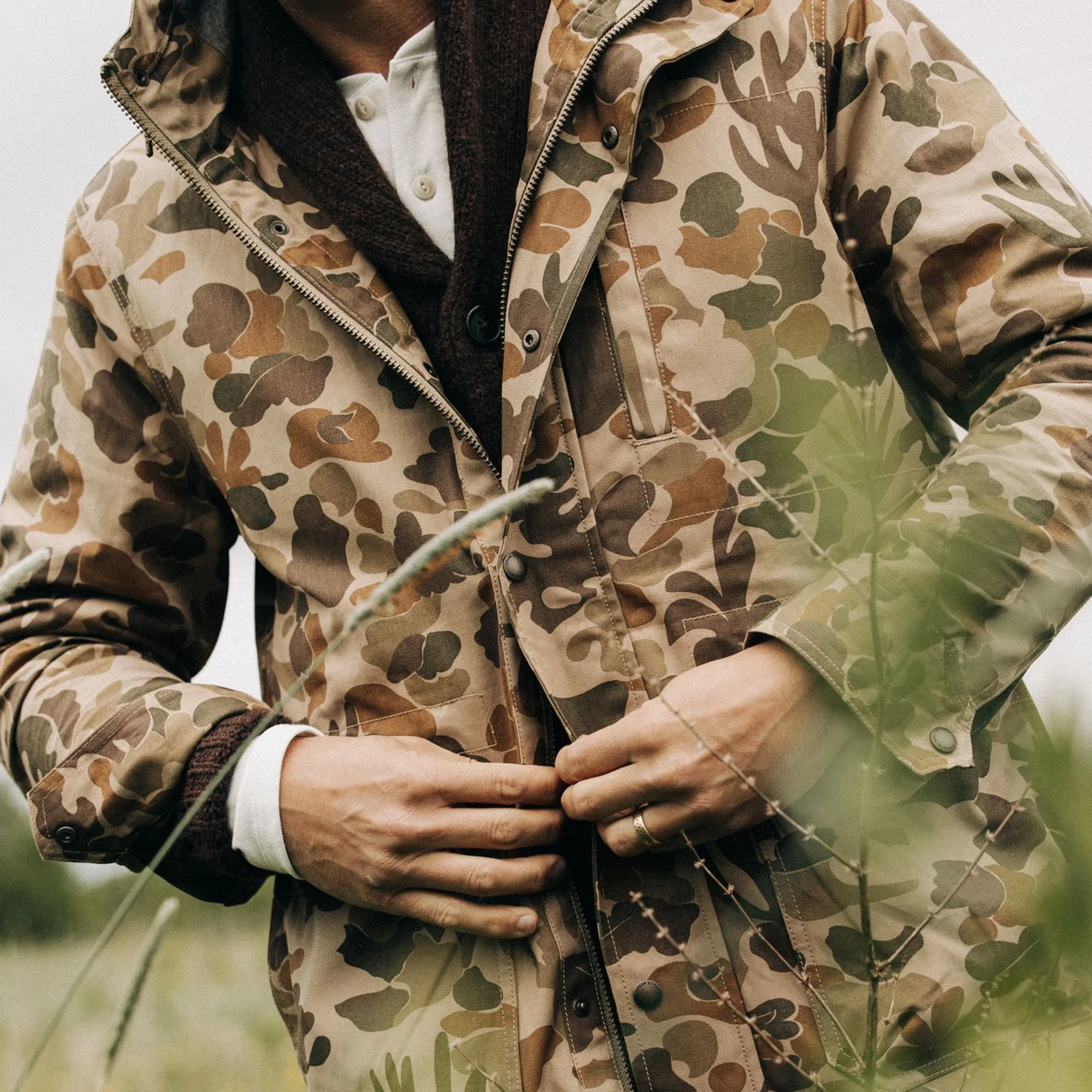 The Explorer Jacket in Vintage Arid Camo Dry Wax - Image 4