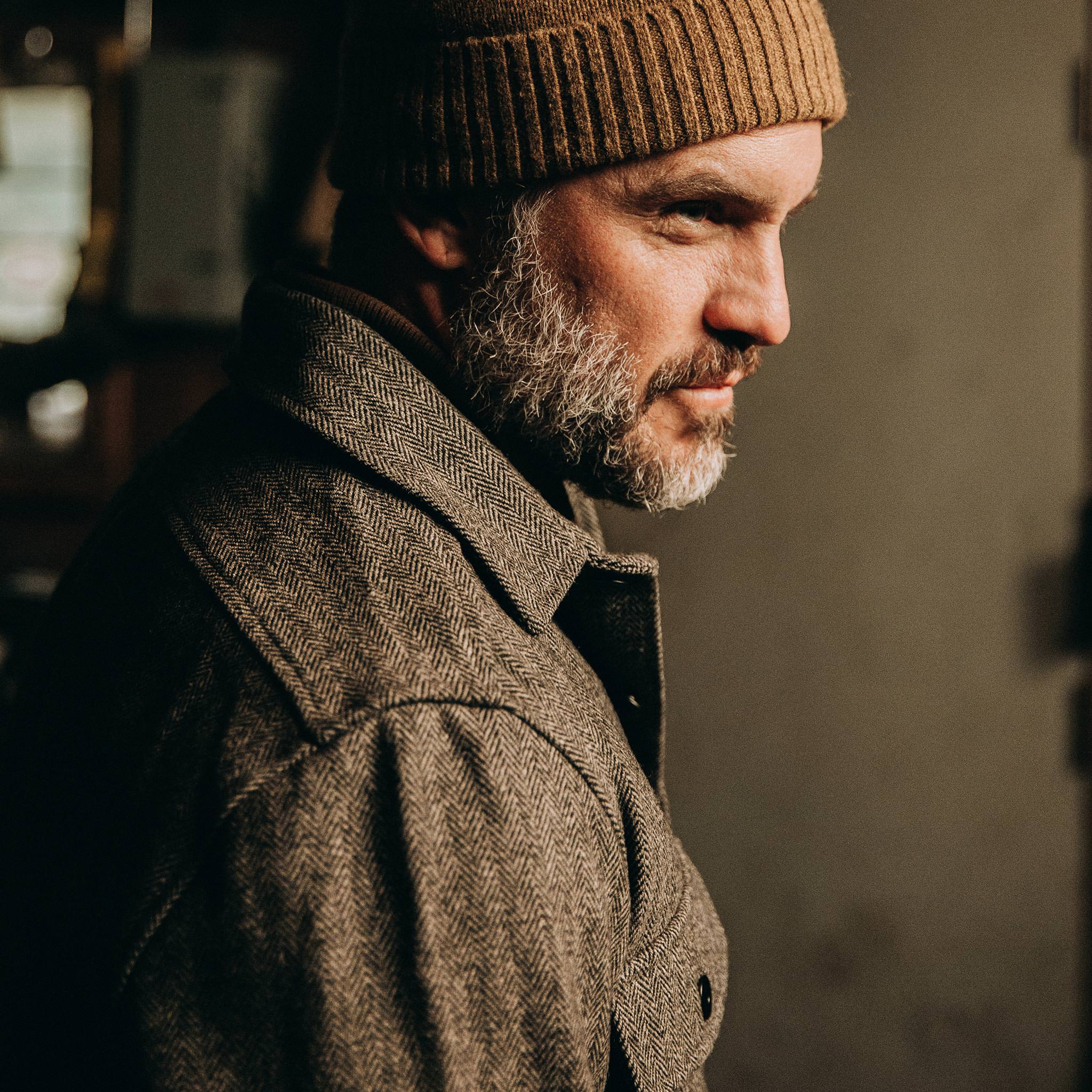 The Explorer Shirt in Charcoal Herringbone - Image 4