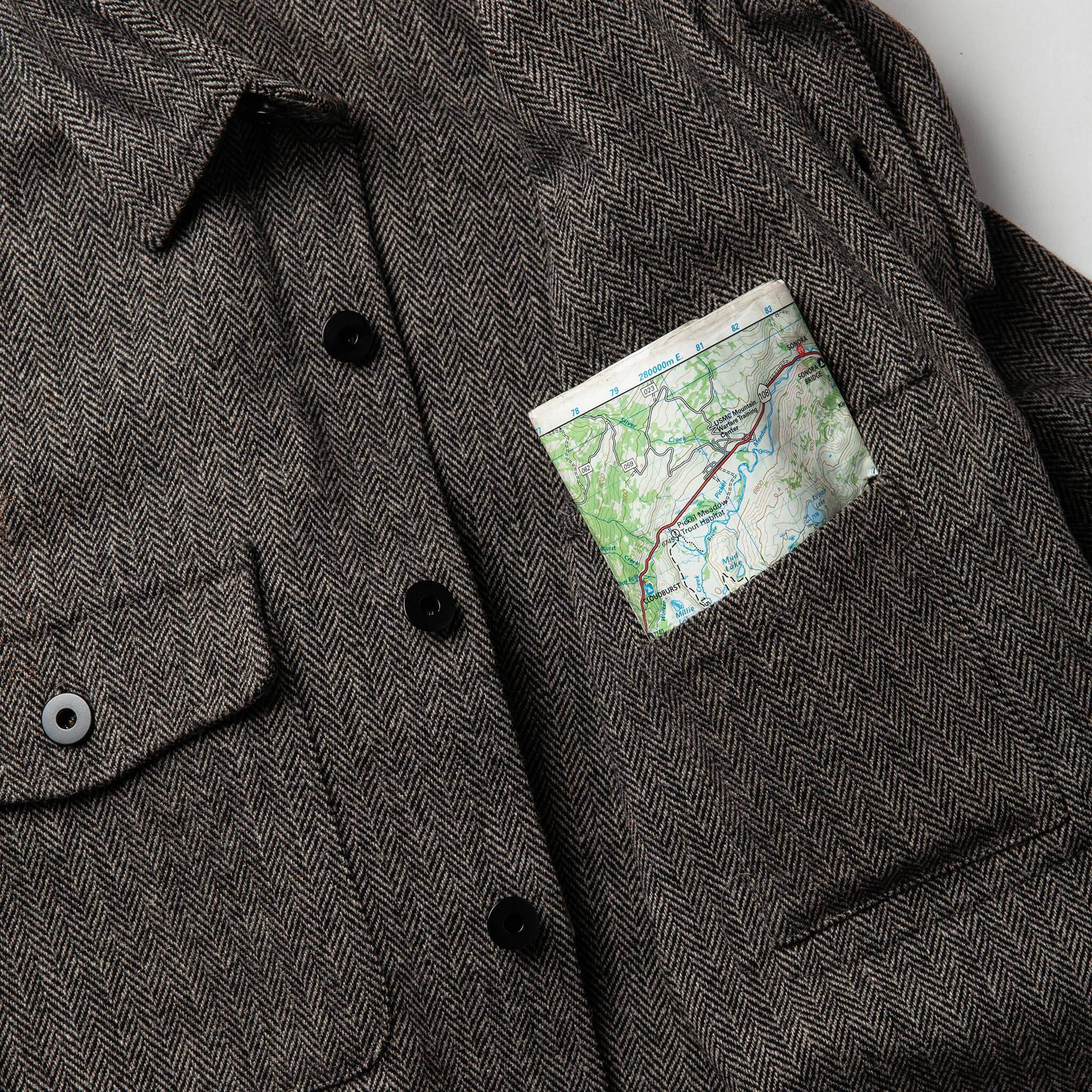 The Explorer Shirt in Charcoal Herringbone - Image 9