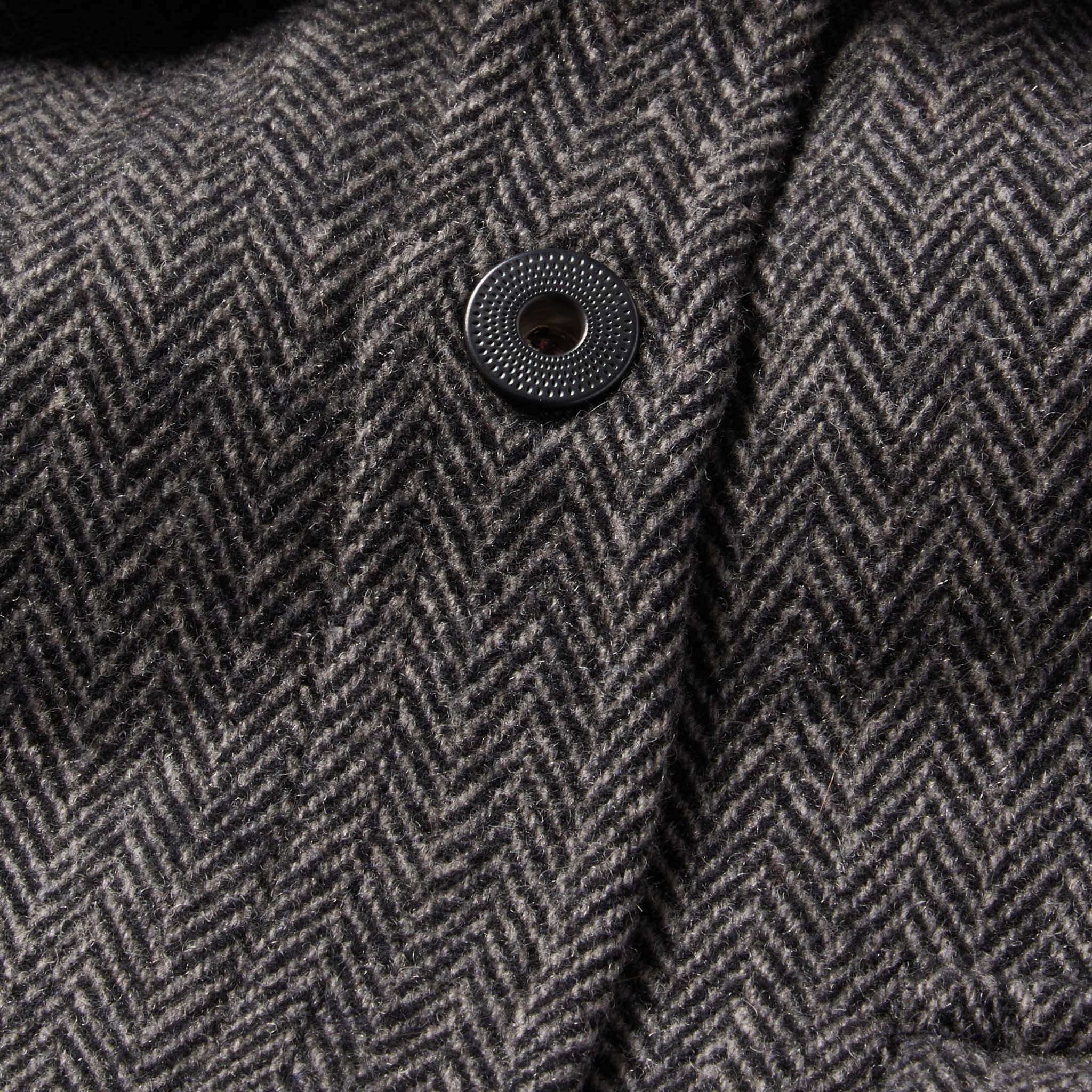The Explorer Shirt in Coal Herringbone Wool - Image 7