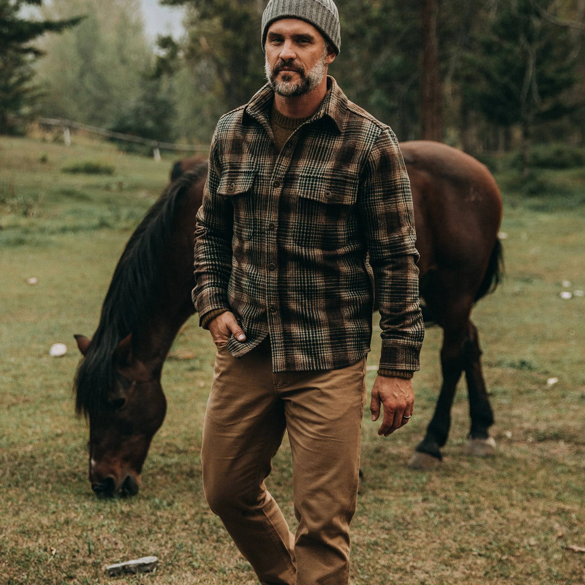 The Explorer Shirt in Tan Plaid - Image 2