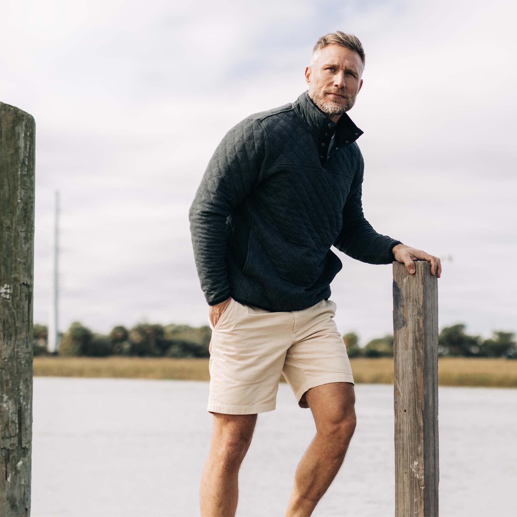 The Fall Line Pullover in Coal Heather - Image 2