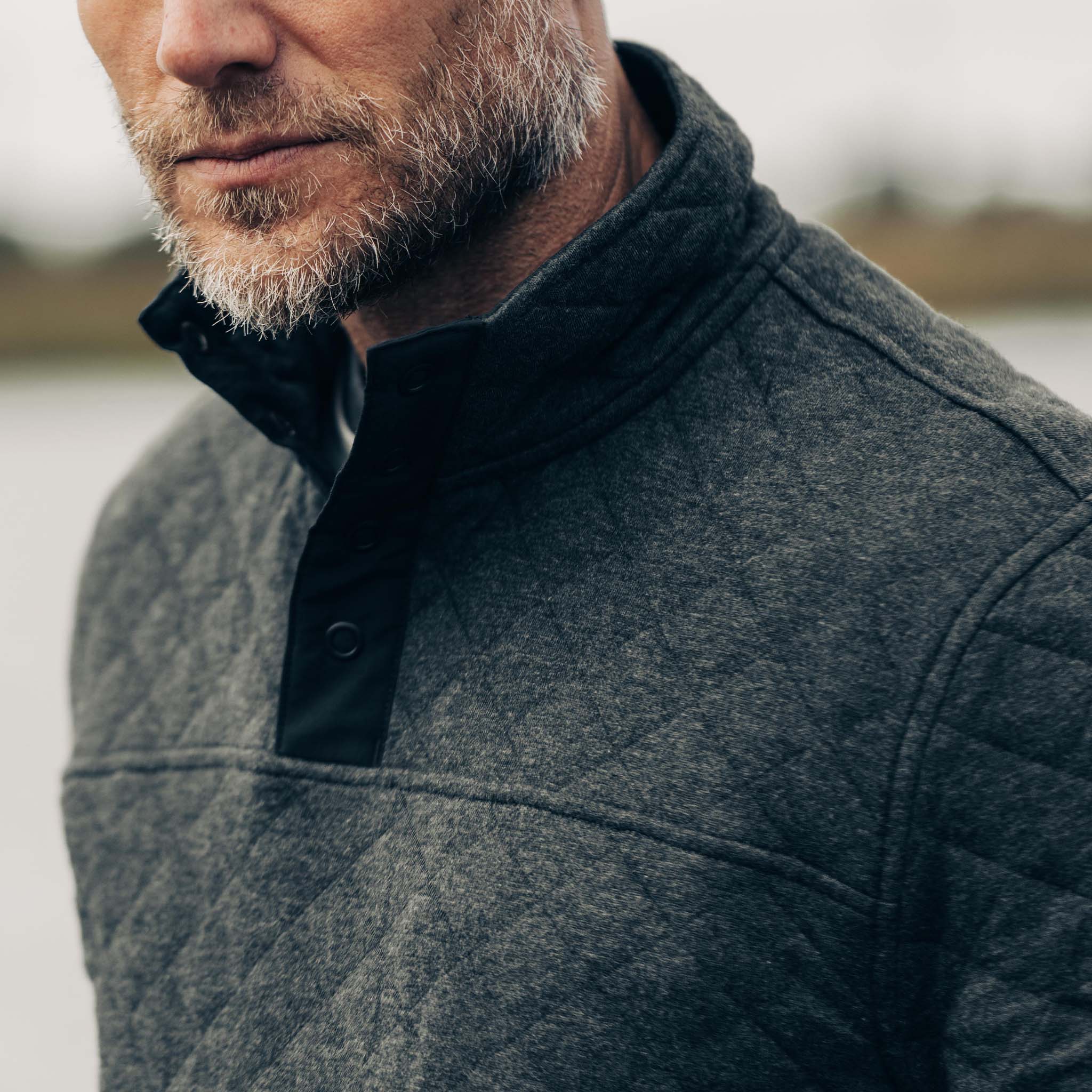 The Fall Line Pullover in Coal Heather - Image 3