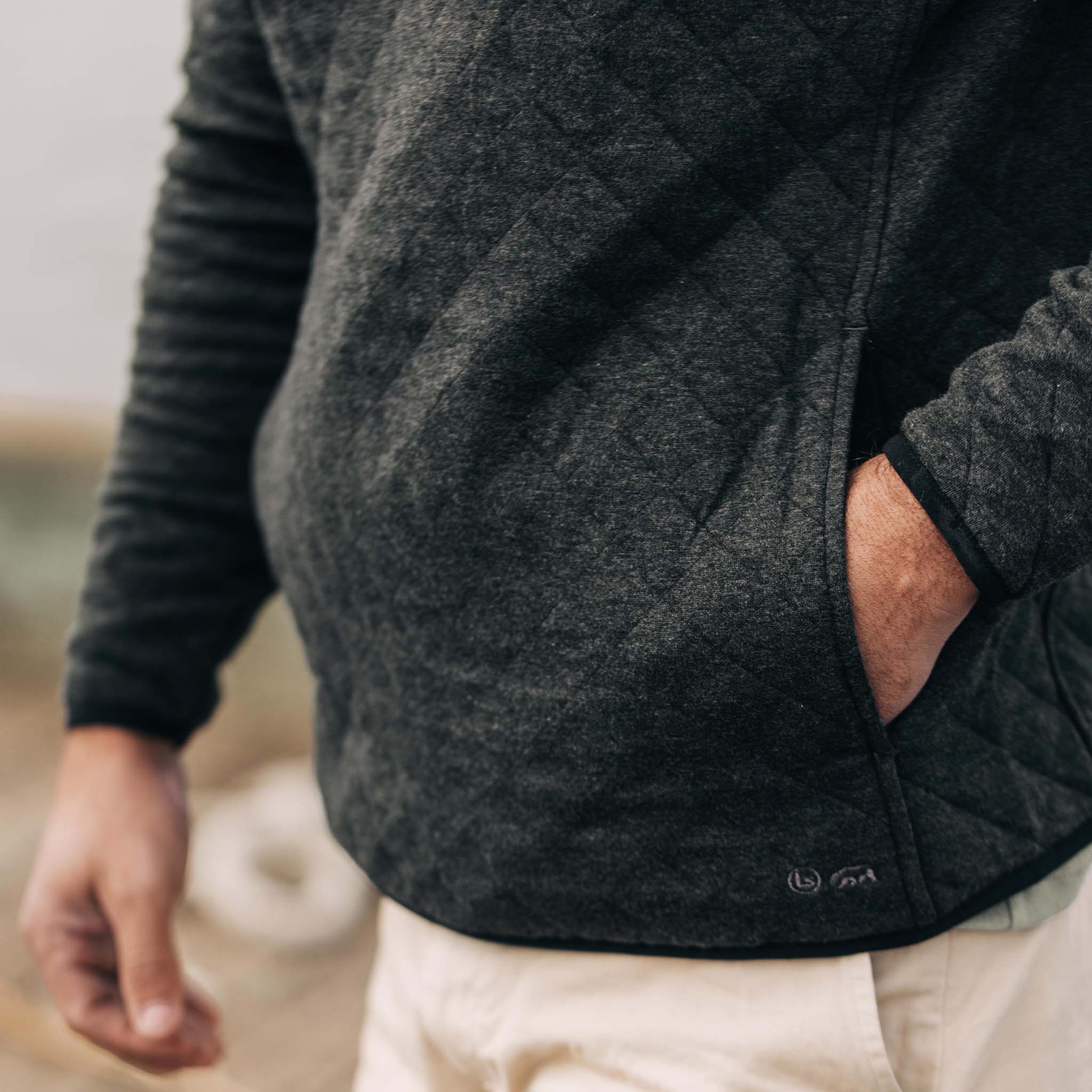 The Fall Line Pullover in Coal Heather - Image 4