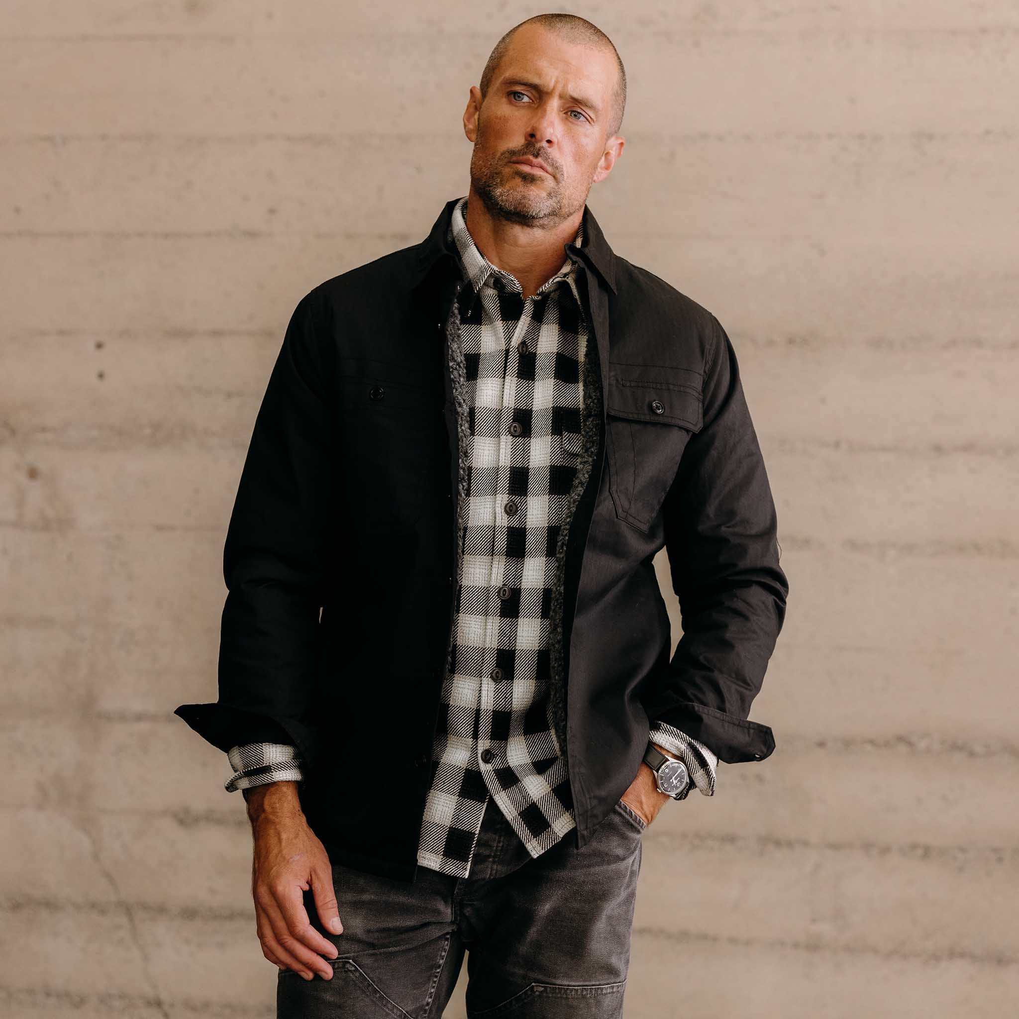 The Fender Jacket in Coal Dry Wax - Image 2