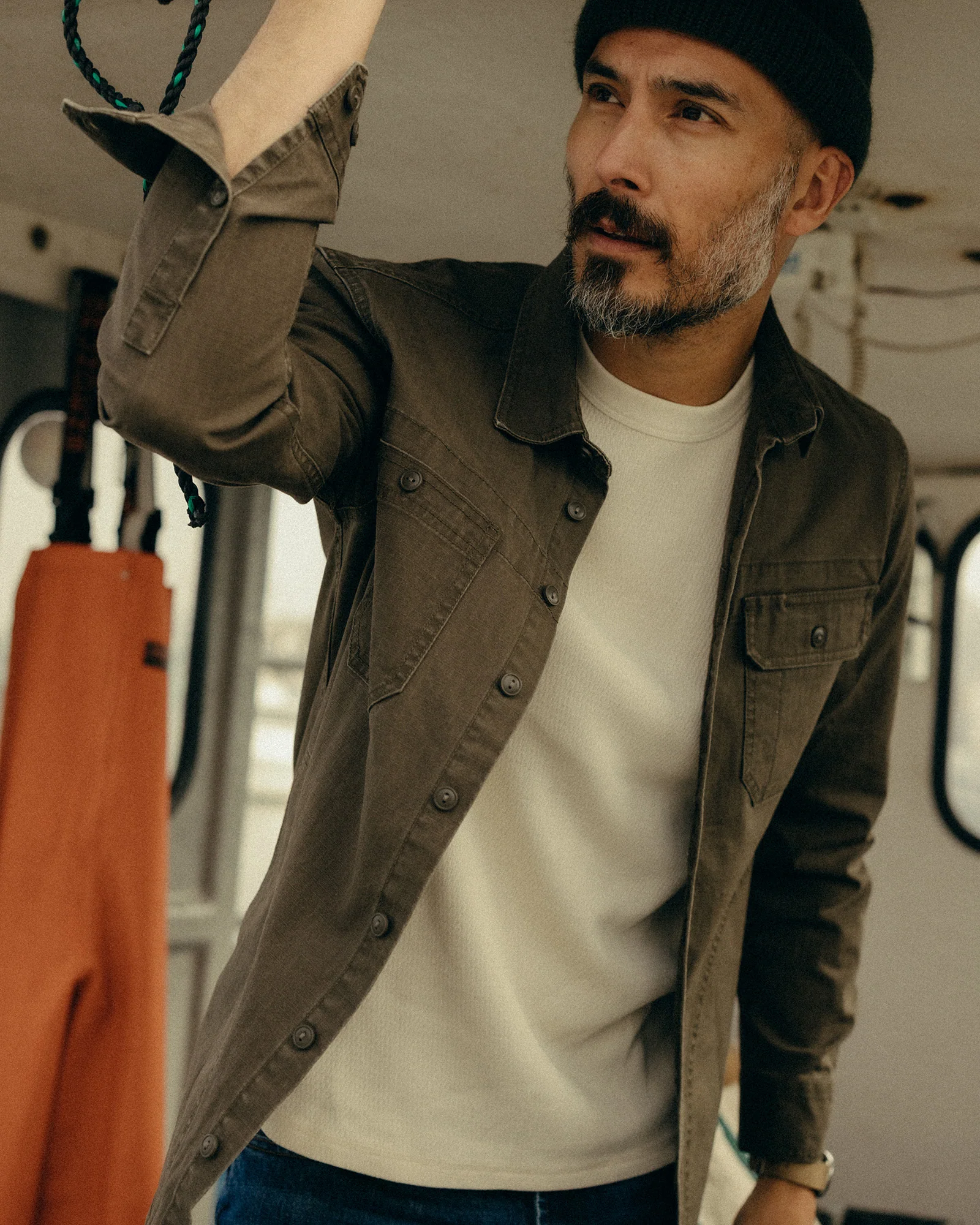The Field Overshirt in Mushroom Ripstop - Image 2