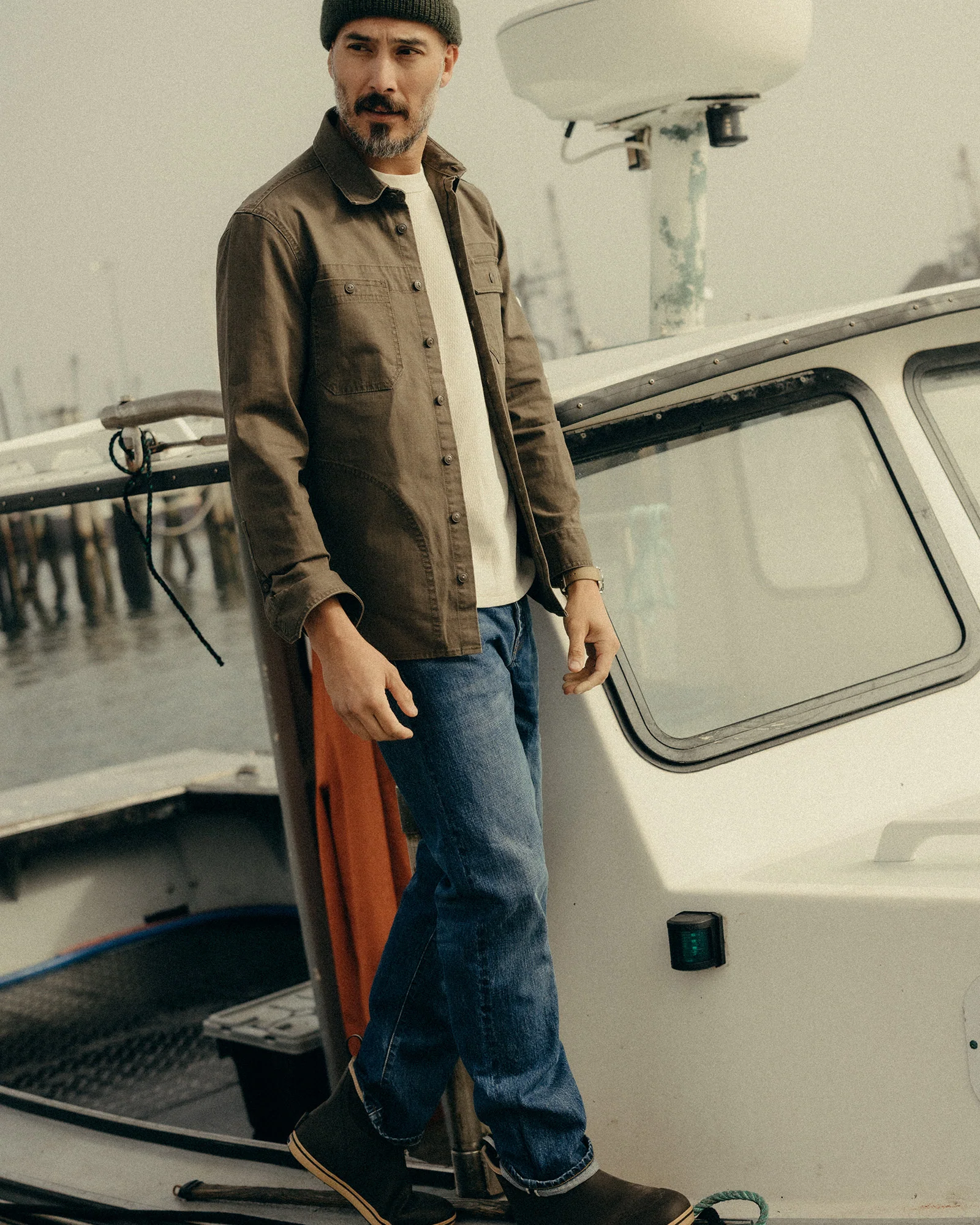 The Field Overshirt in Mushroom Ripstop - Image 4