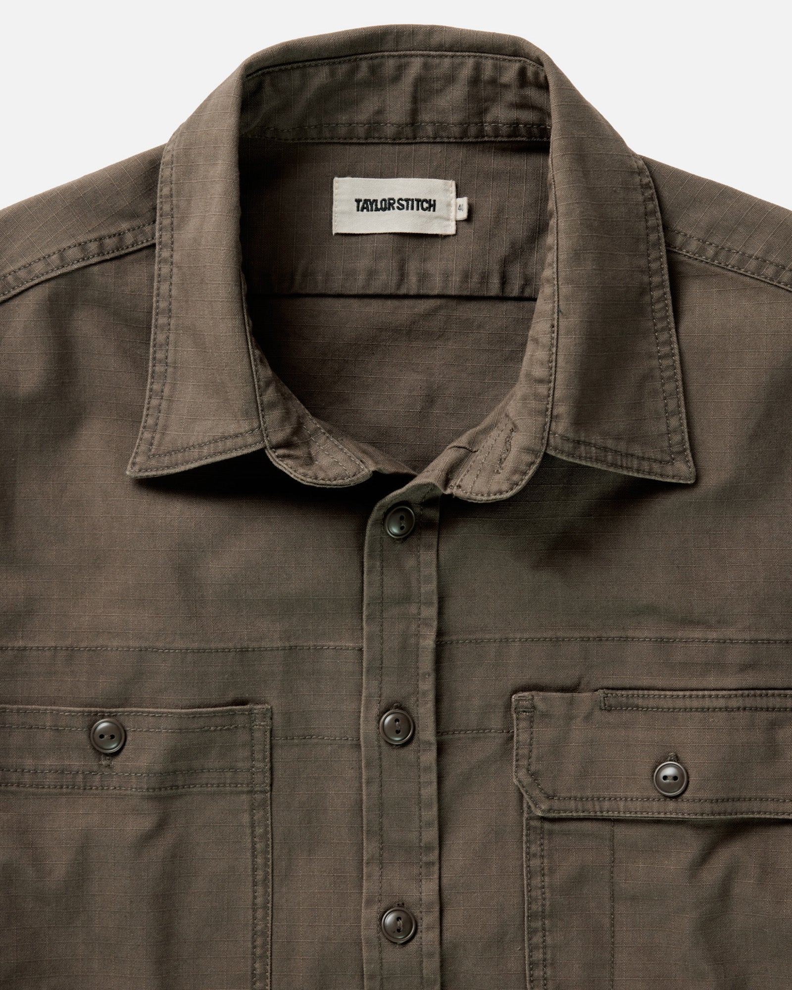 The Field Overshirt in Mushroom Ripstop - Image 5