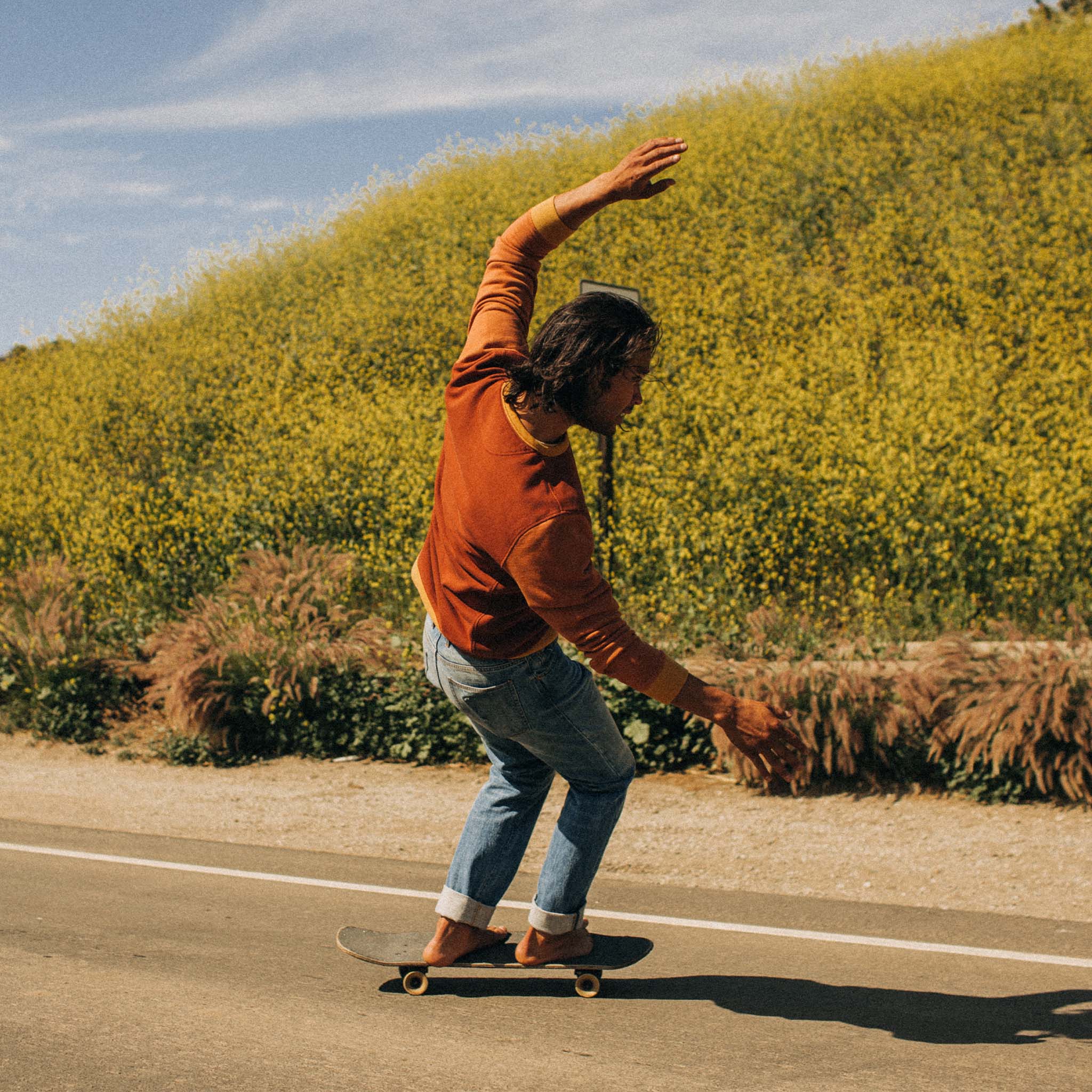 The Fillmore Crewneck in Campfire Colorblock - Image 5