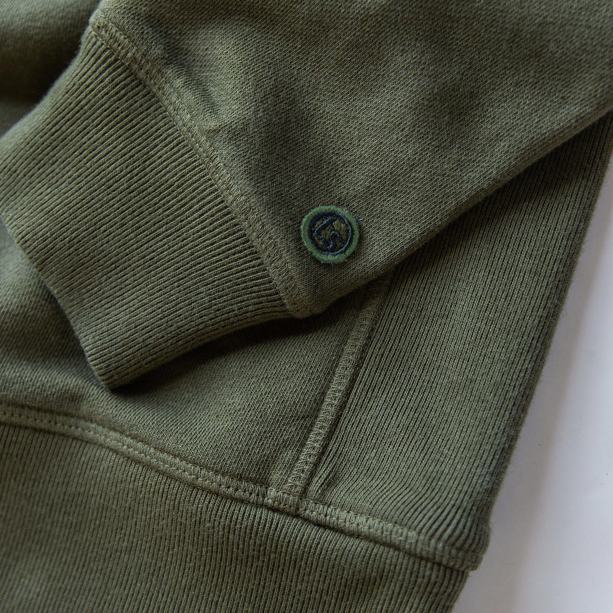 The Fillmore Crewneck in Dark Olive Terry - Image 8