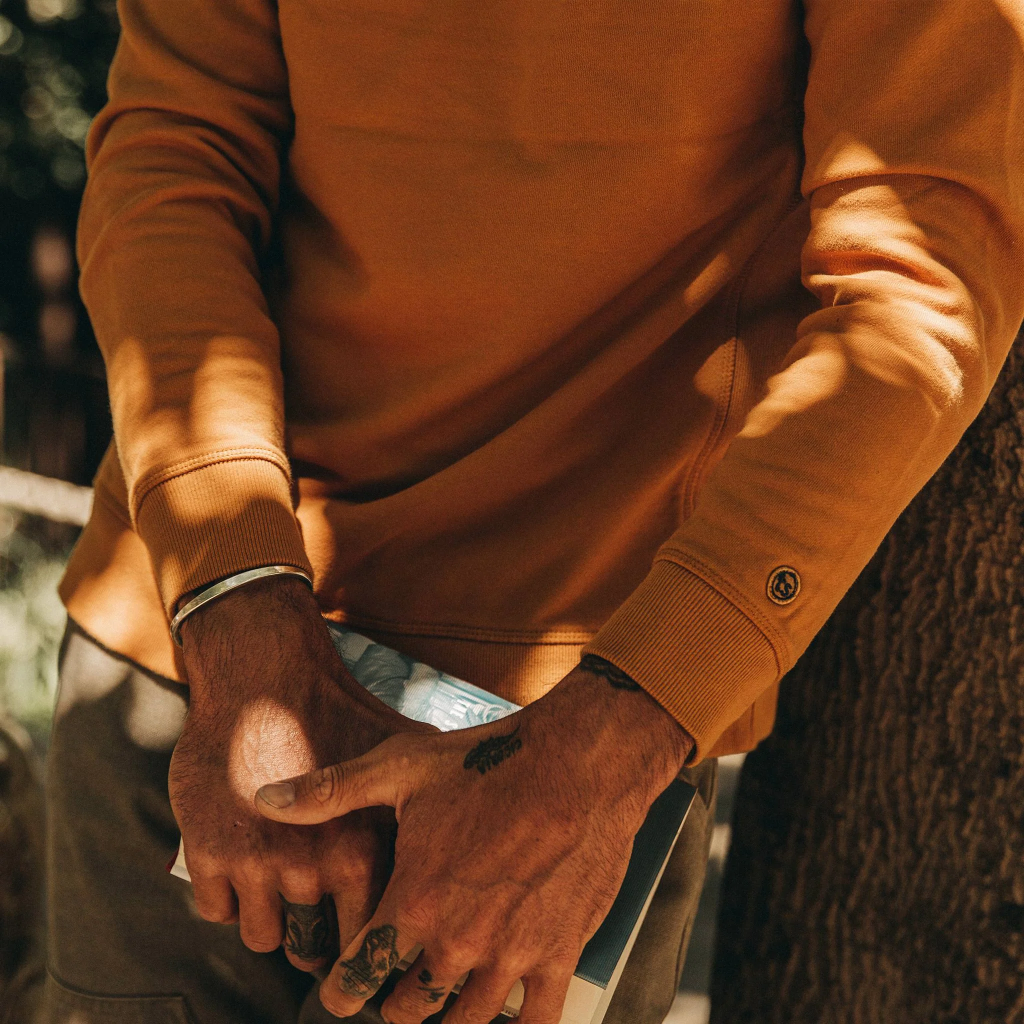 The Fillmore Crewneck in Saffron Terry - Image 3