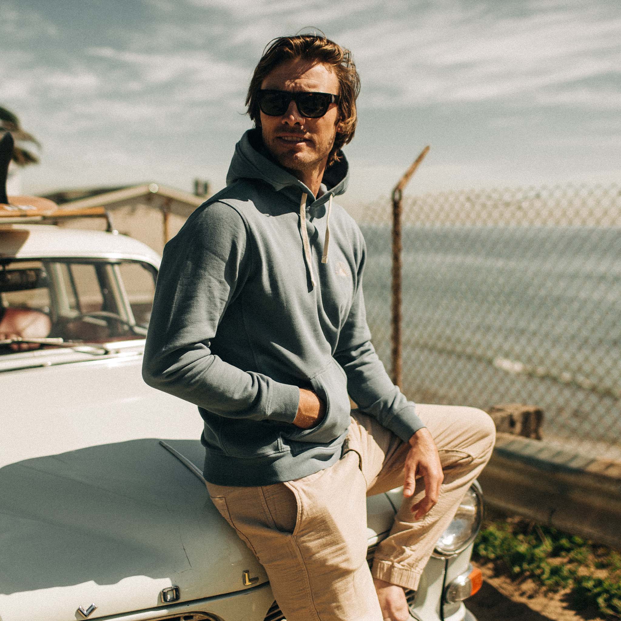 The Fillmore Hoodie in Ocean and Natural - Image 2