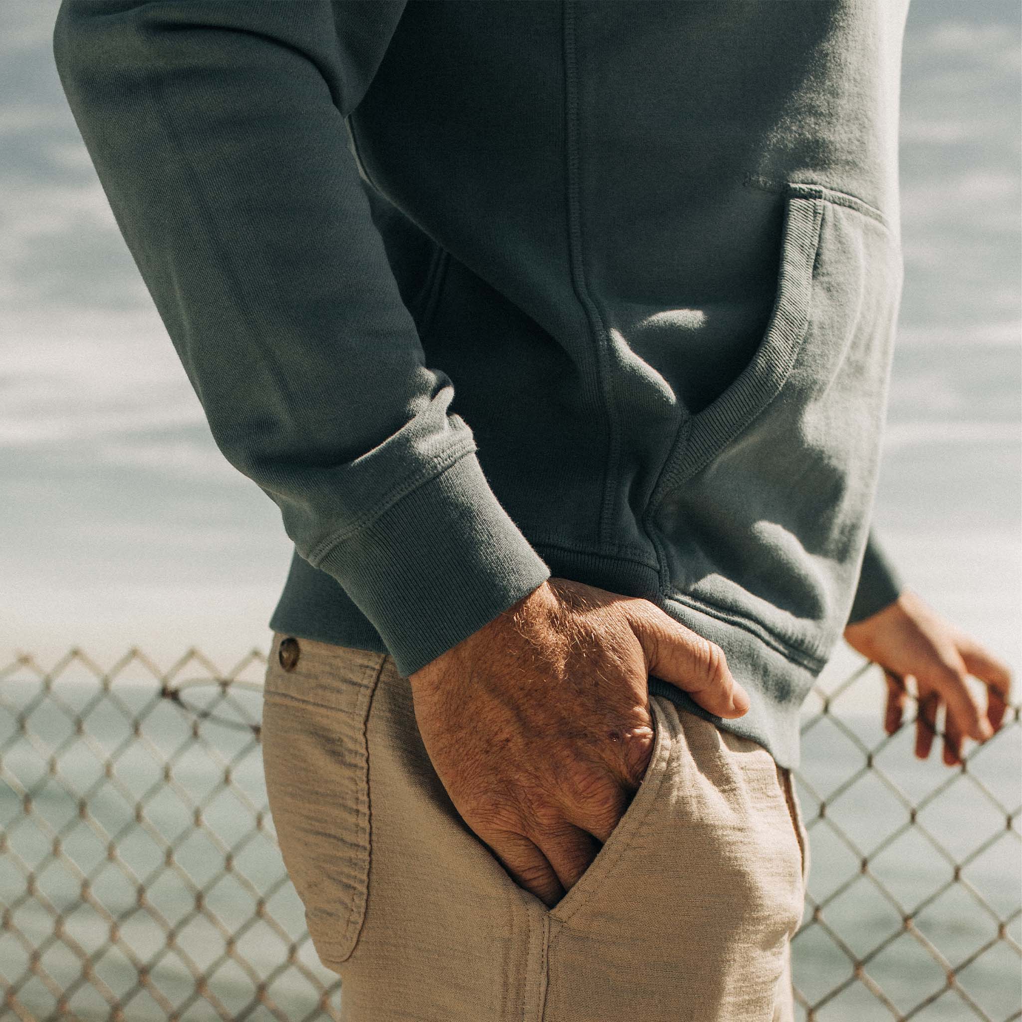 The Fillmore Hoodie in Ocean and Natural - Image 4
