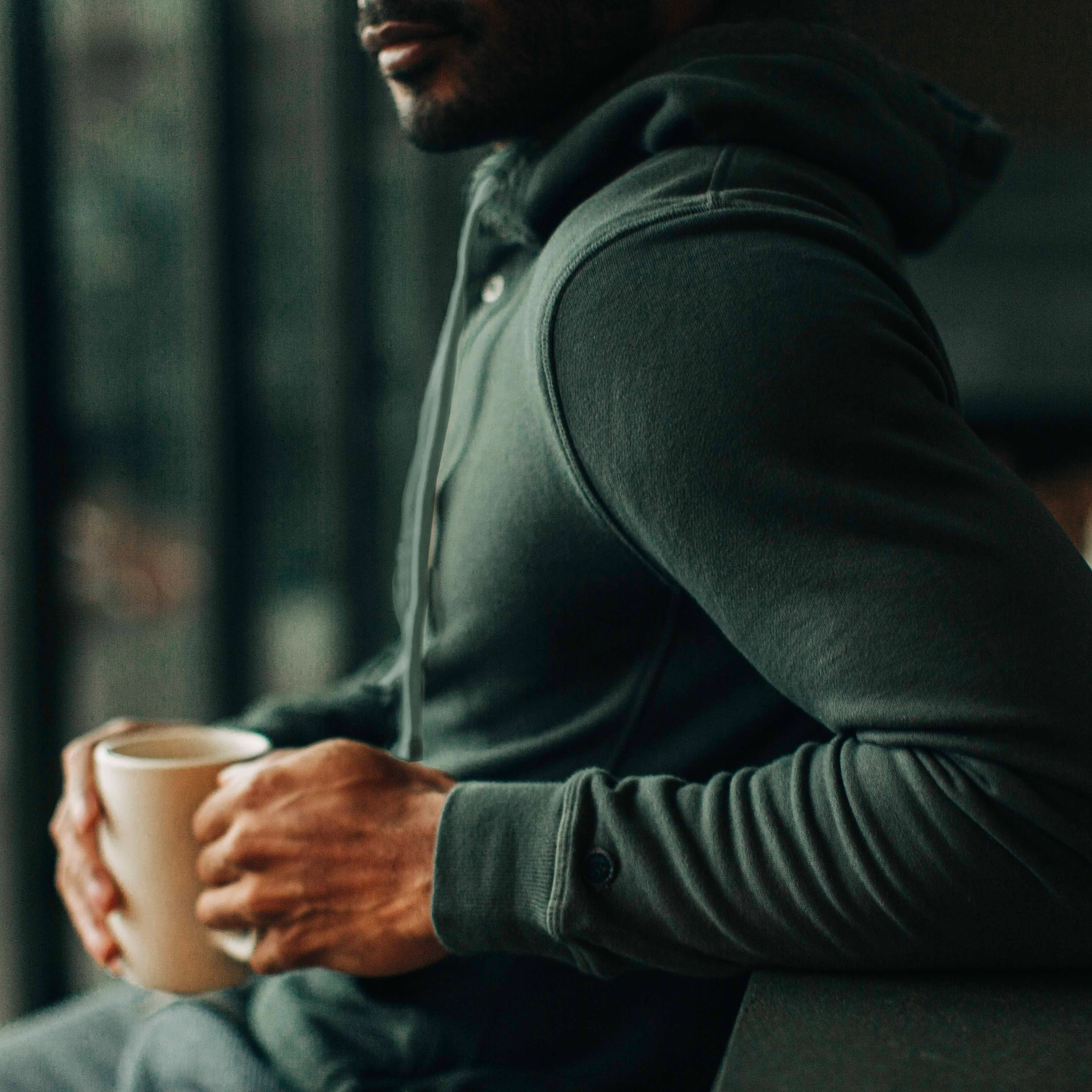 The Fillmore Snap Hoodie in Deep Sea Terry - Image 4