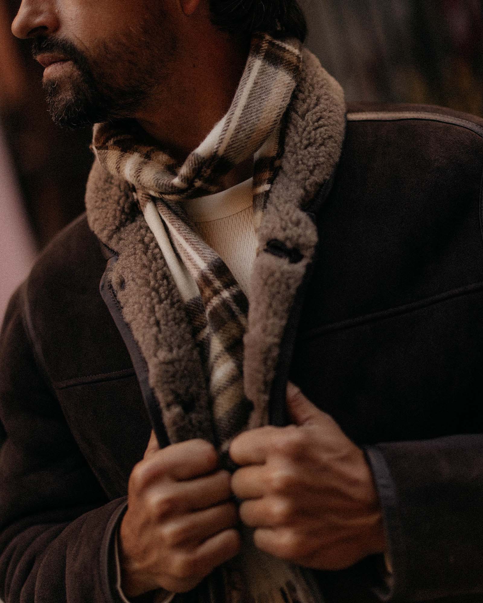 The Fireside Scarf in Butterscotch Plaid - Image 3