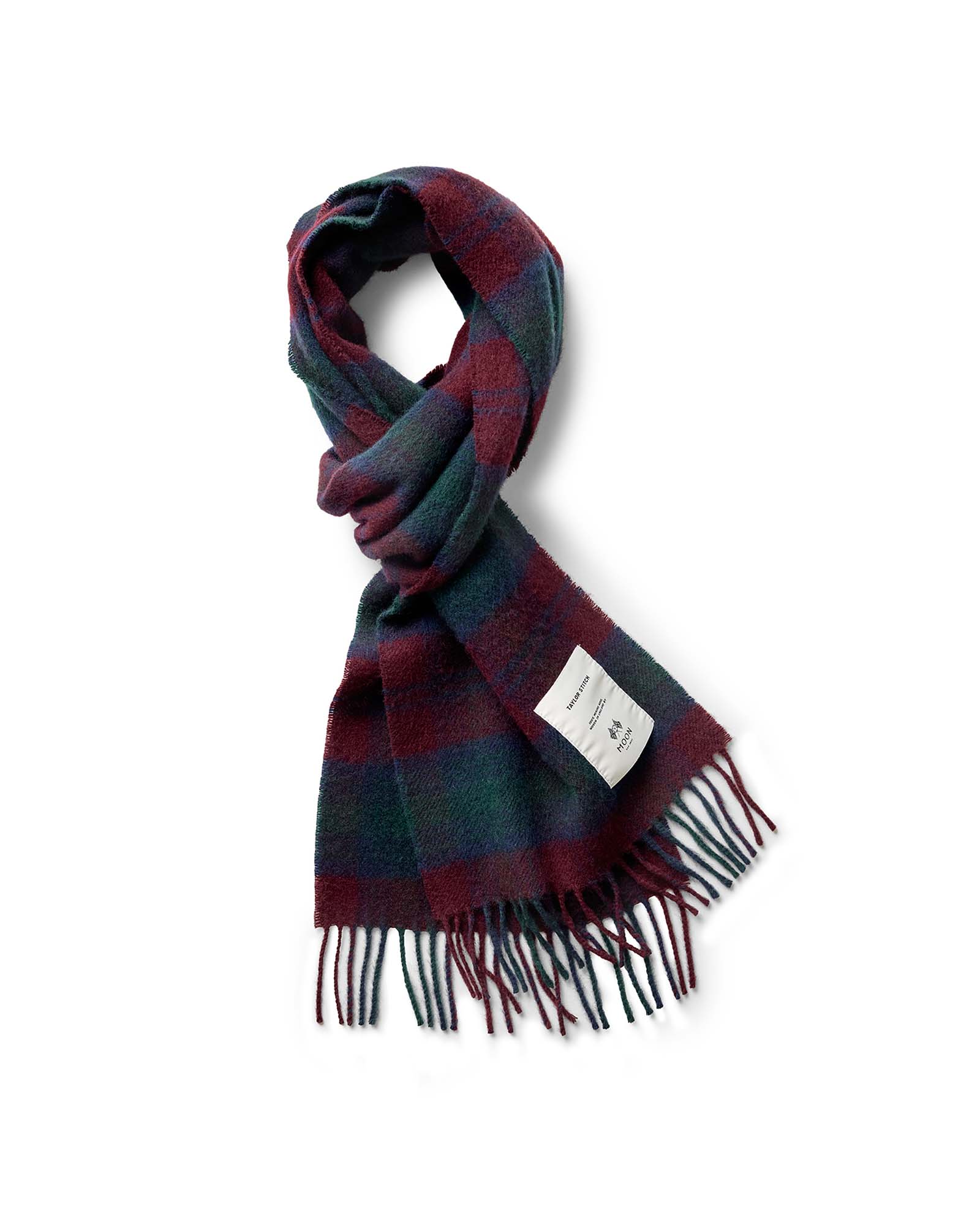 The Fireside Scarf in Currant Plaid