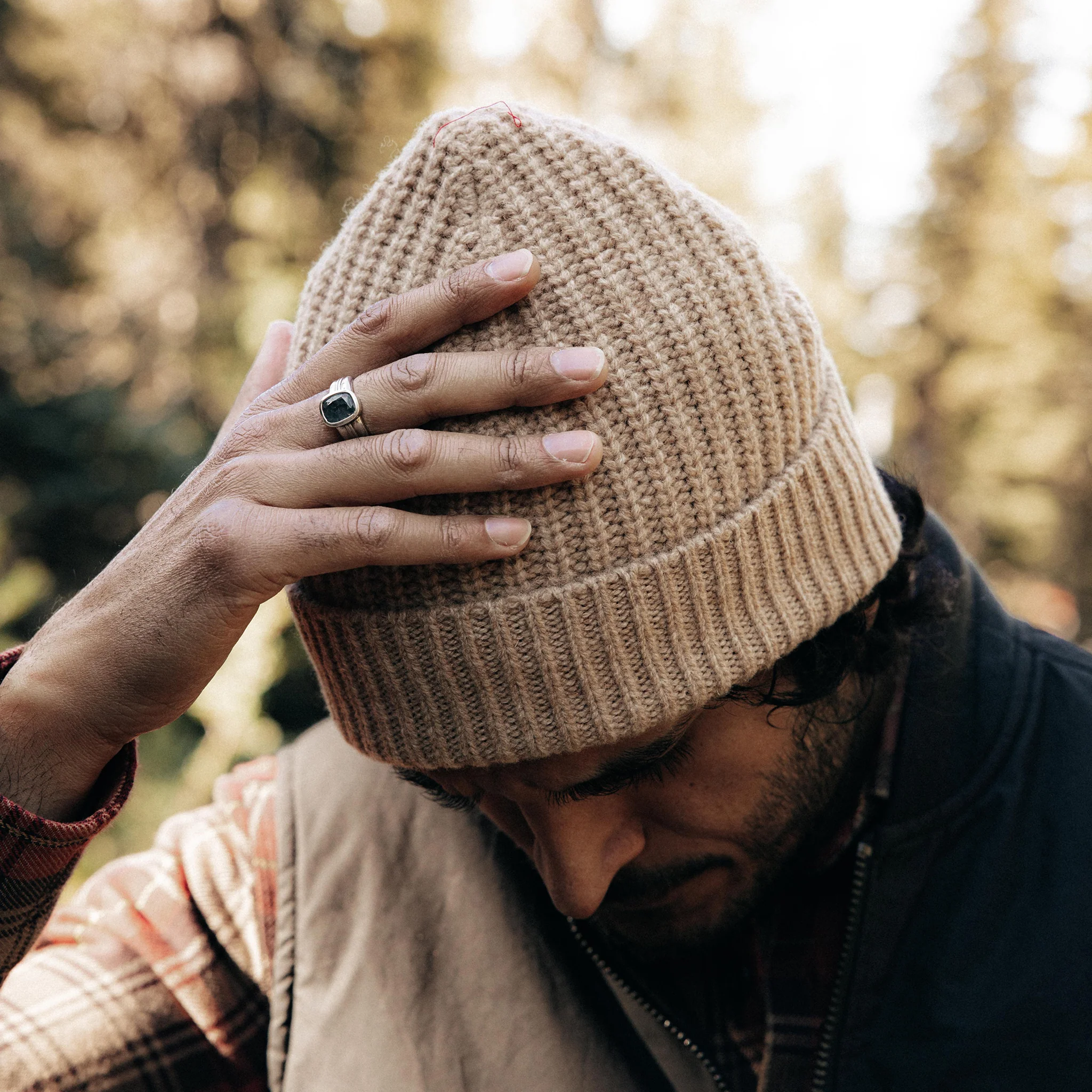 The Fisherman Beanie in Camel - Image 3