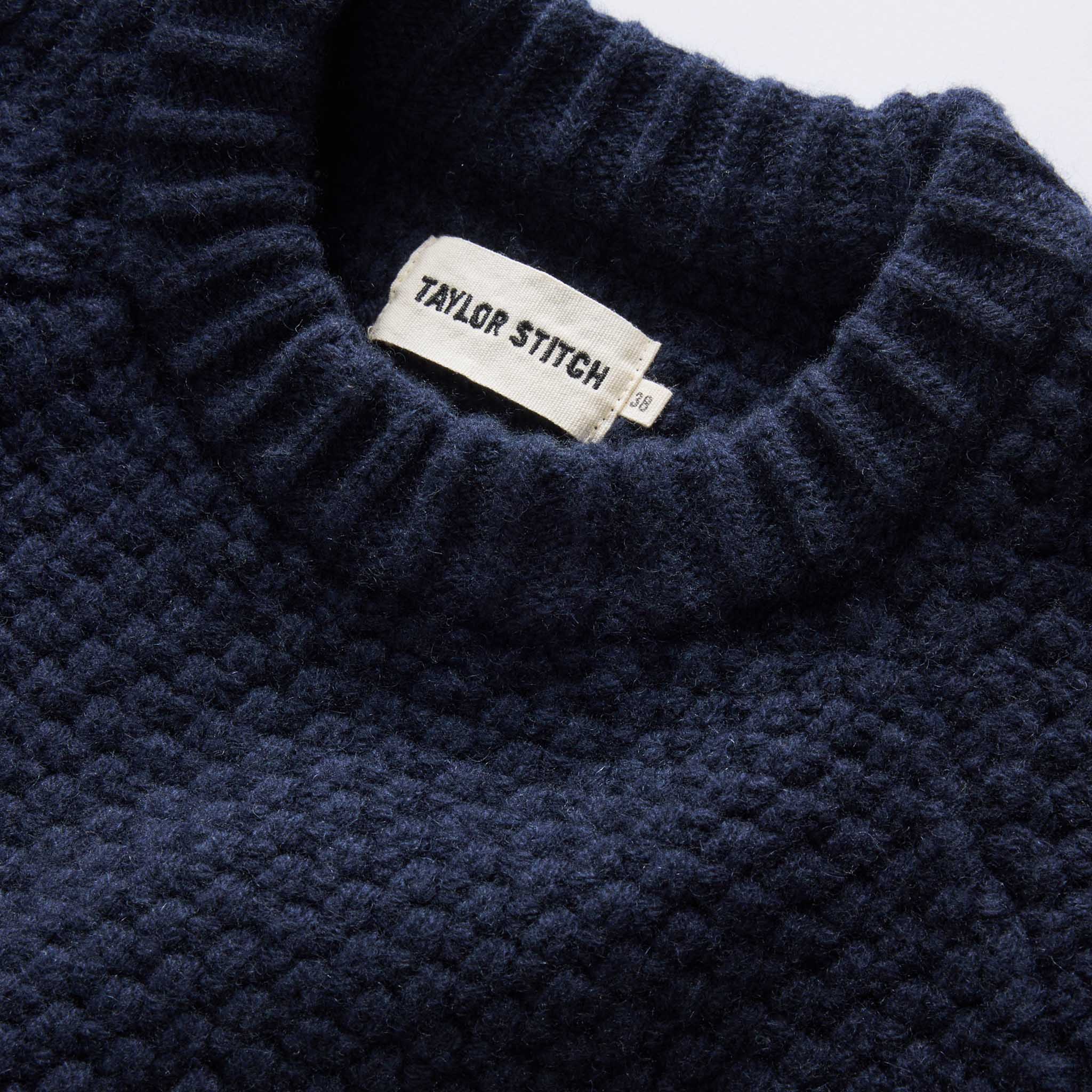 The Fisherman Sweater in Dark Navy Merino - Image 5