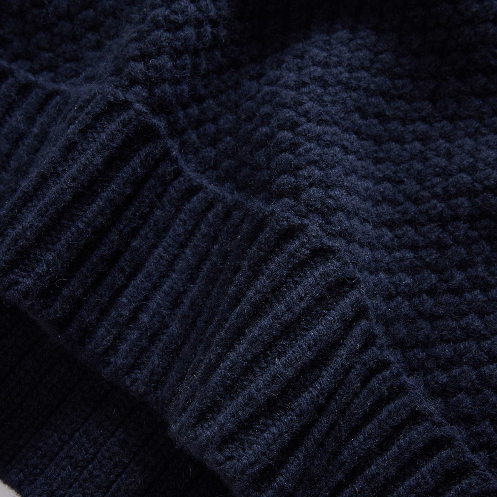 The Fisherman Sweater in Dark Navy Merino - Image 6