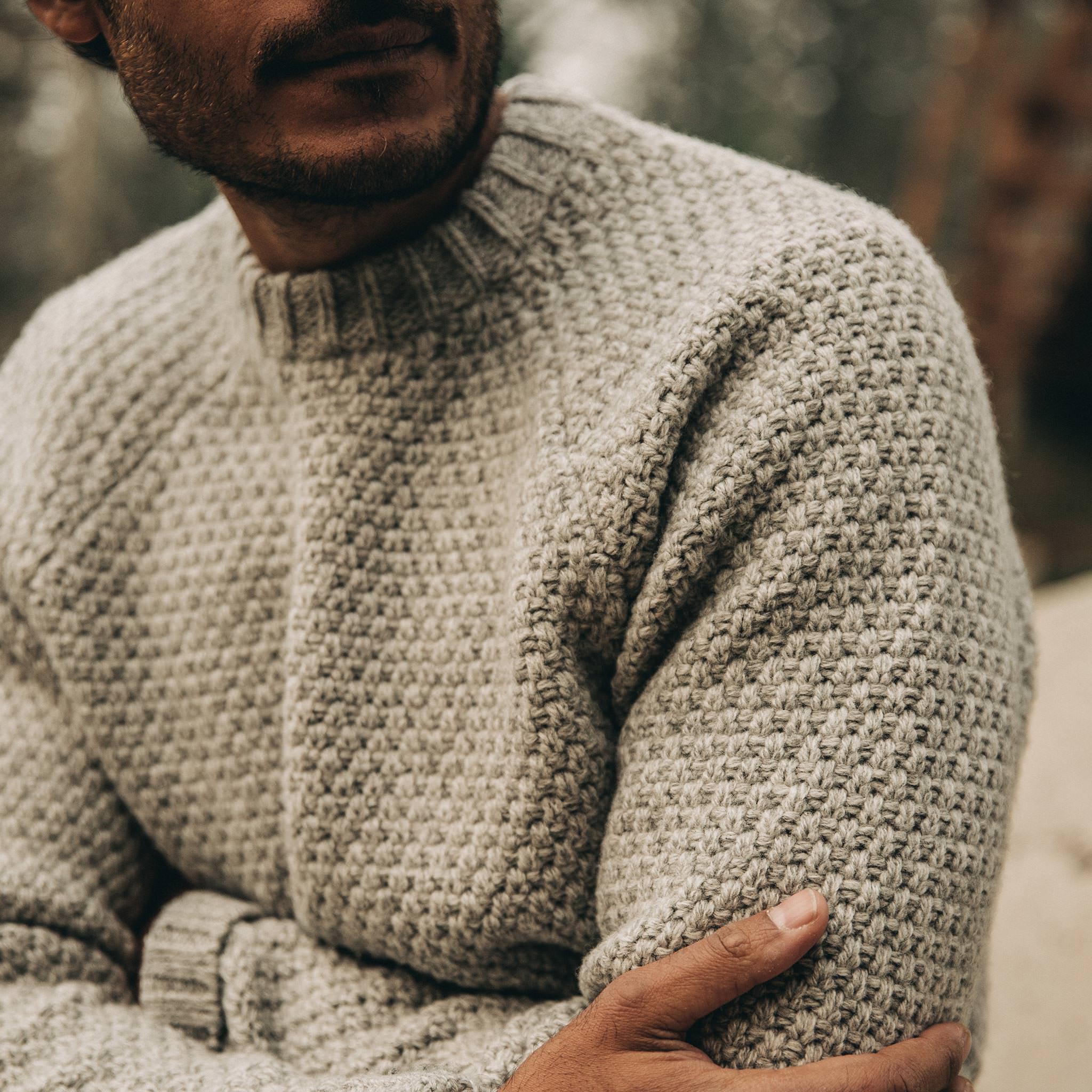 The Fisherman Sweater in Heather Ash - Image 3